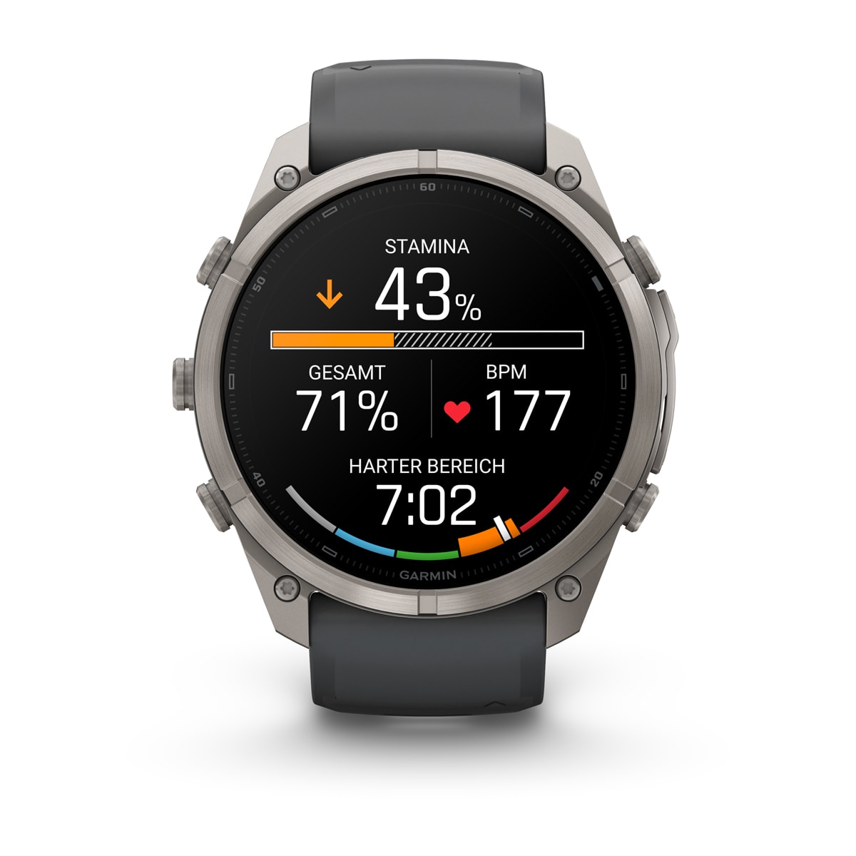 Garmin fēnix® 9 Pro inReach® - 51 mm AMOLED Sapphire Titanium with Graphite/Black Silicone Band 010-04337-21