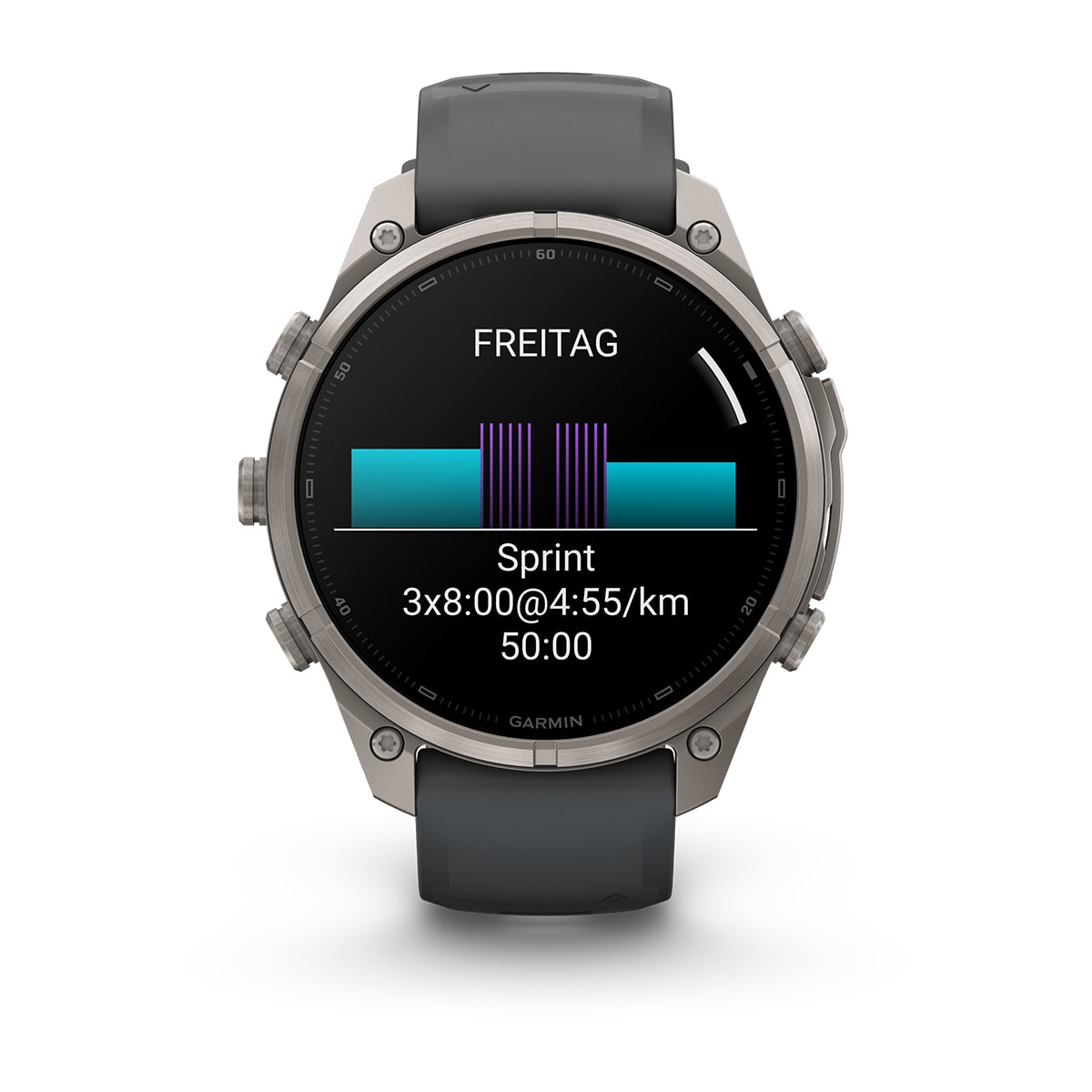 Garmin fēnix® 9 Pro inReach® - 47 mm AMOLED Sapphire Titanium with Graphite/Black Silicone Band 010-04336-21