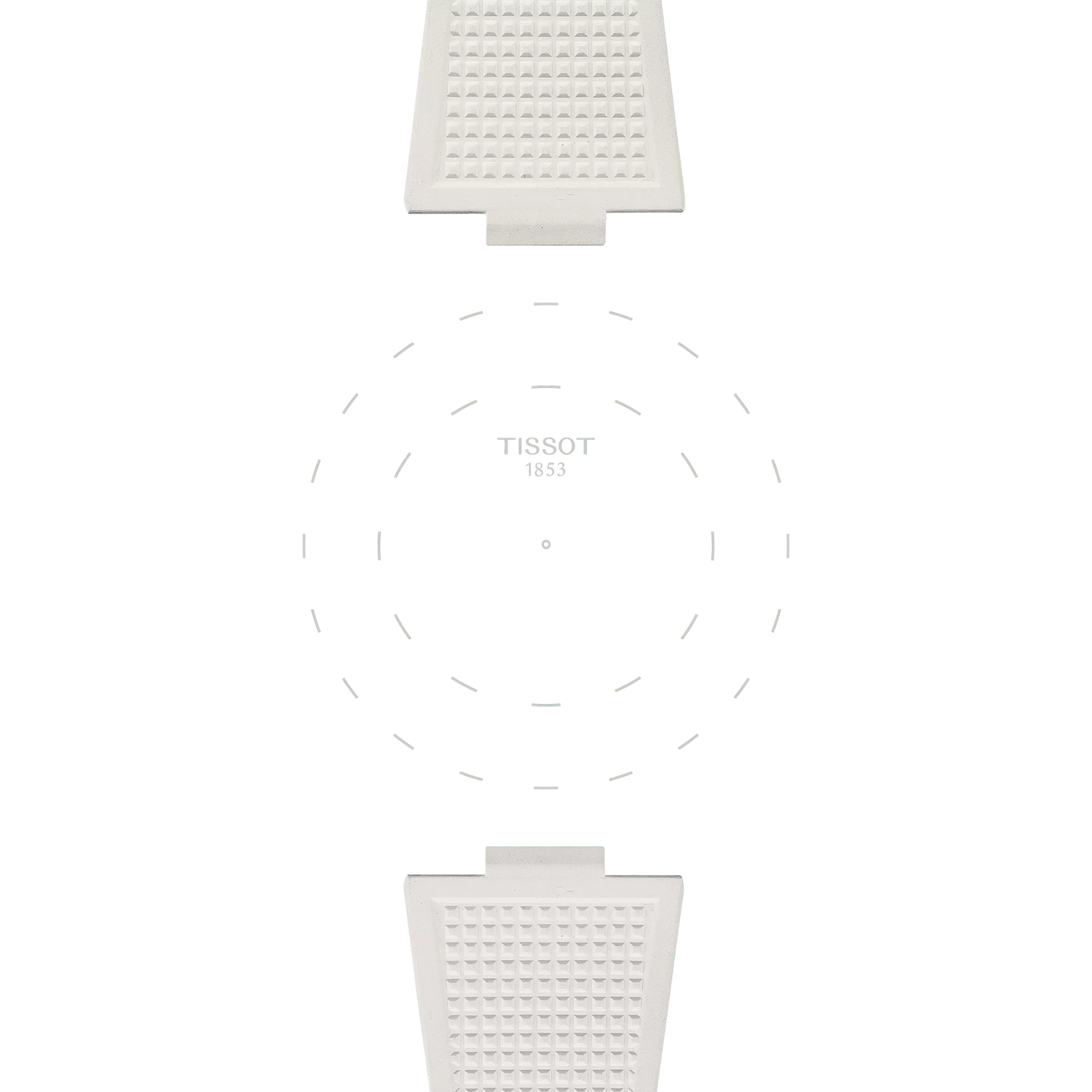 Tissot replacement strap white rubber 12 mm for PRX models with 40 mm diameter T603.048.463