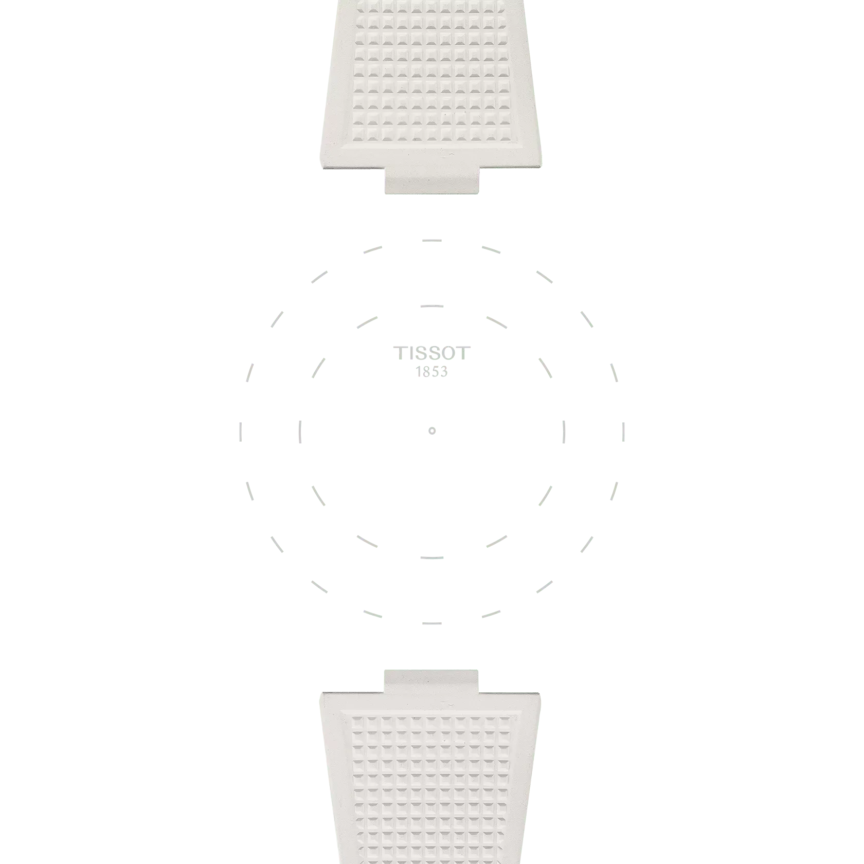Tissot replacement strap white rubber 12 mm for PRX models with 40 mm diameter T603.048.463