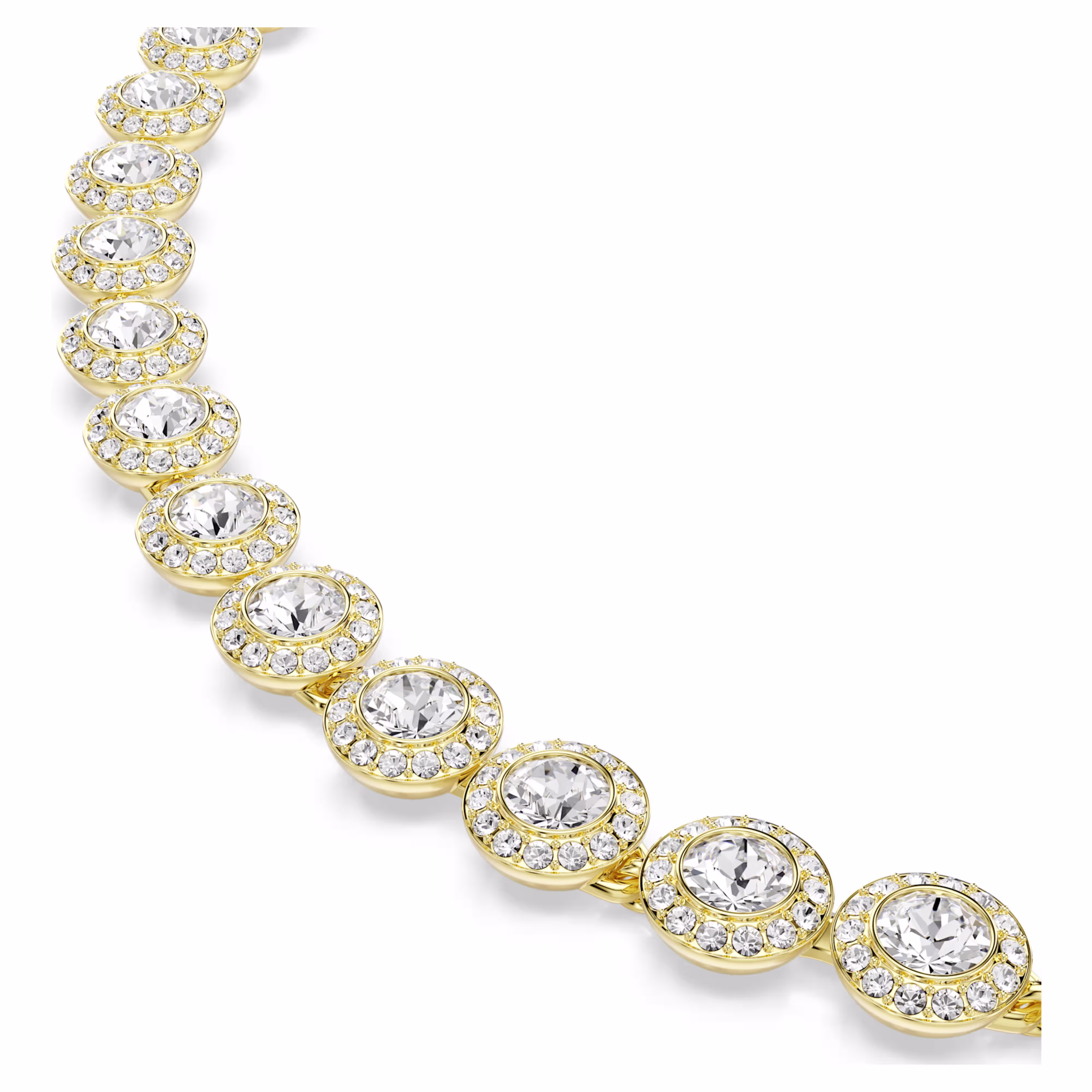 Swarovski Una Angelic Set (3), round cut, white, gold alloy layer