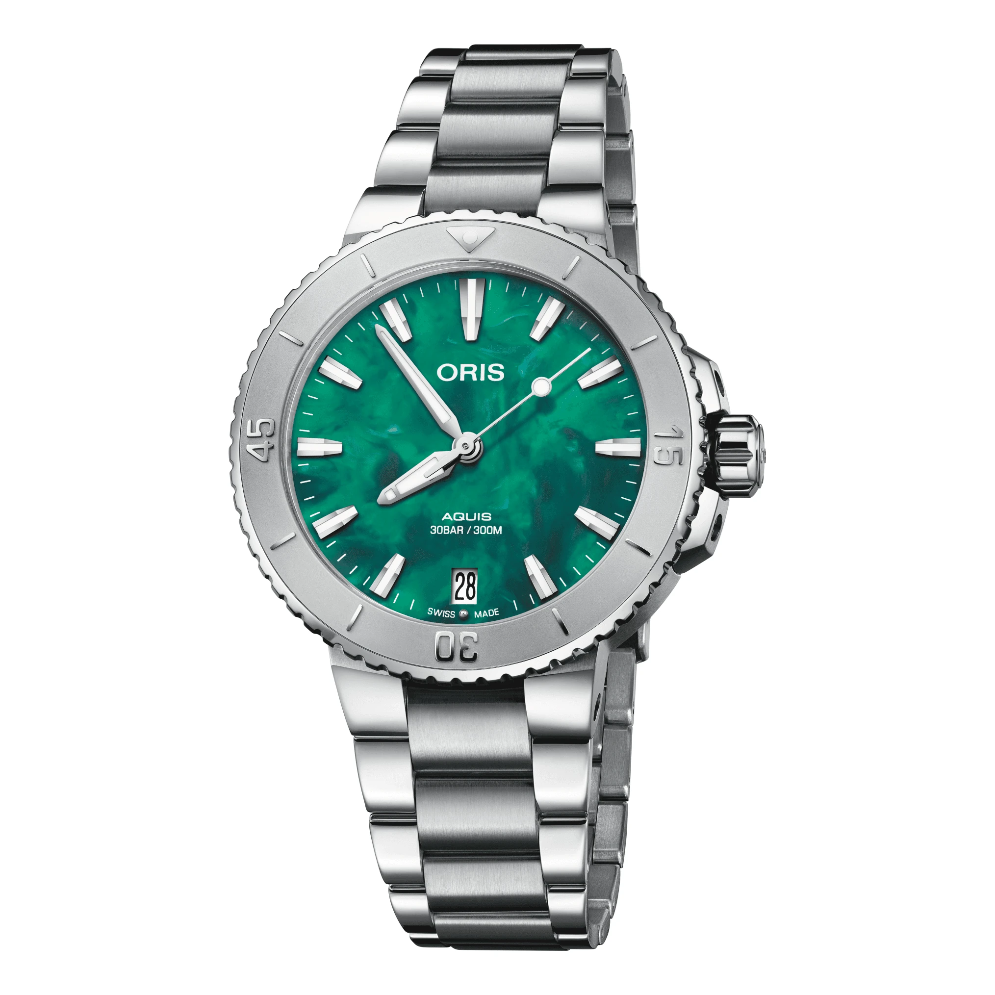 Oris X Bracenet 36.5mm, bezel with minute scale, ladies' watch 01 733 7770 4137-07 8 18 05P