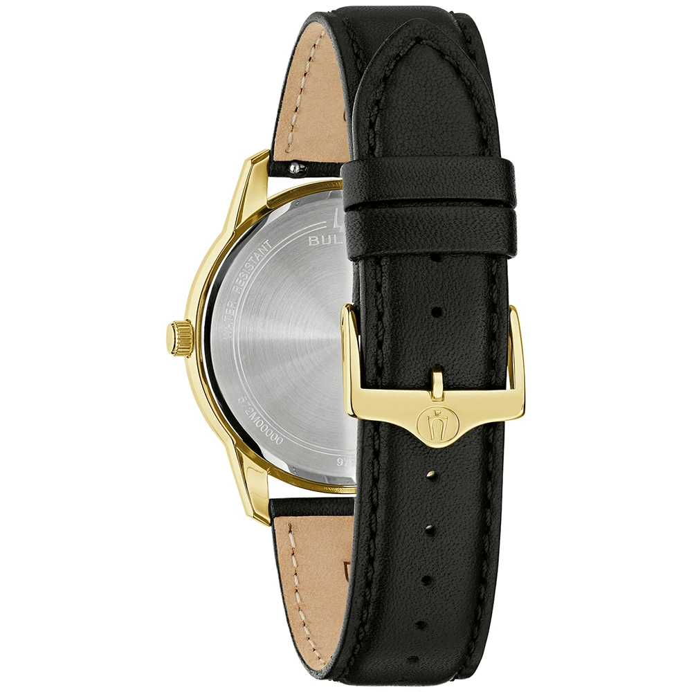Bulova Classic Leather White Dial, 40mm Men's Watch 97B238
