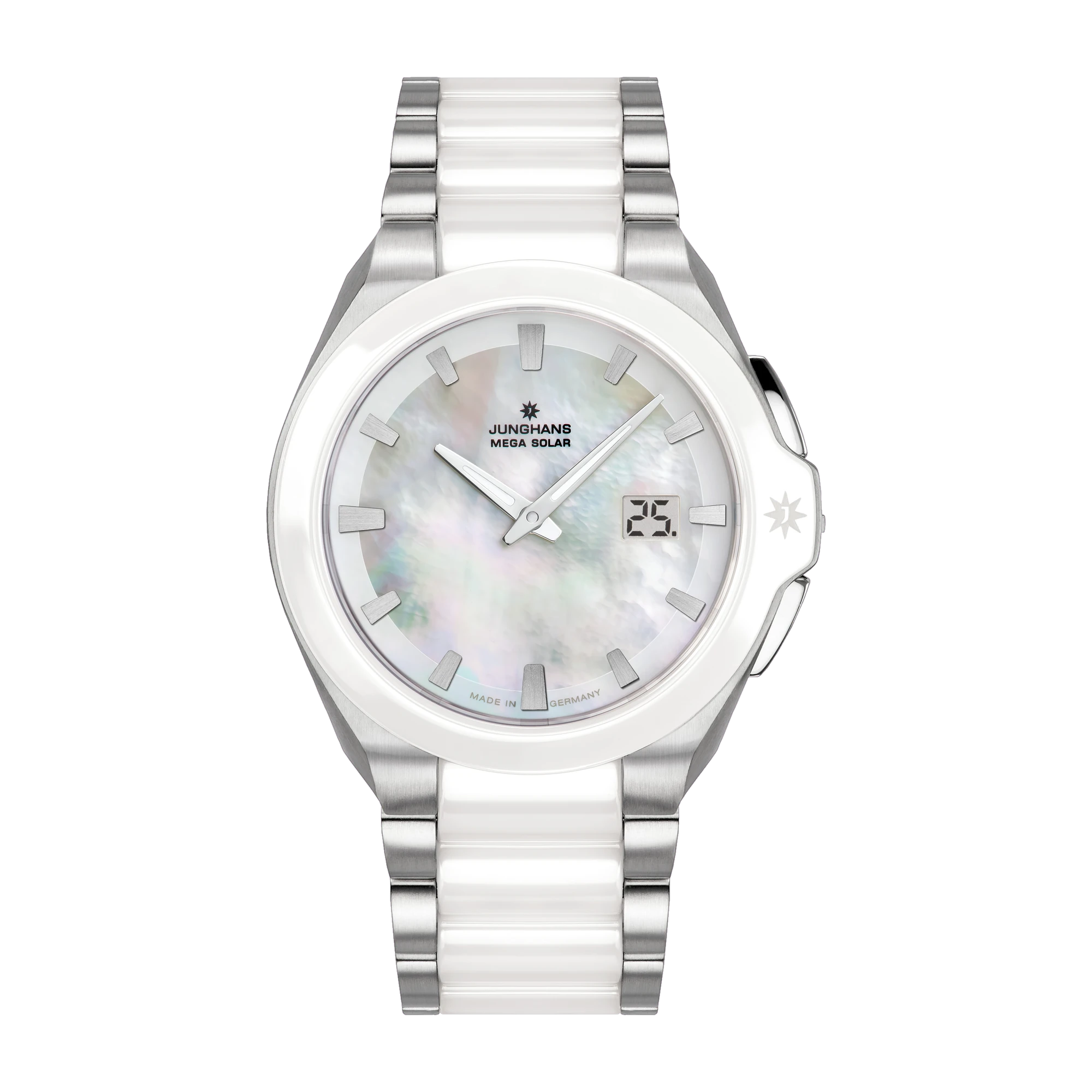 Junghans Spektrum Ladies Radio Solar White Ceramic Womens Watch 15/1601.44