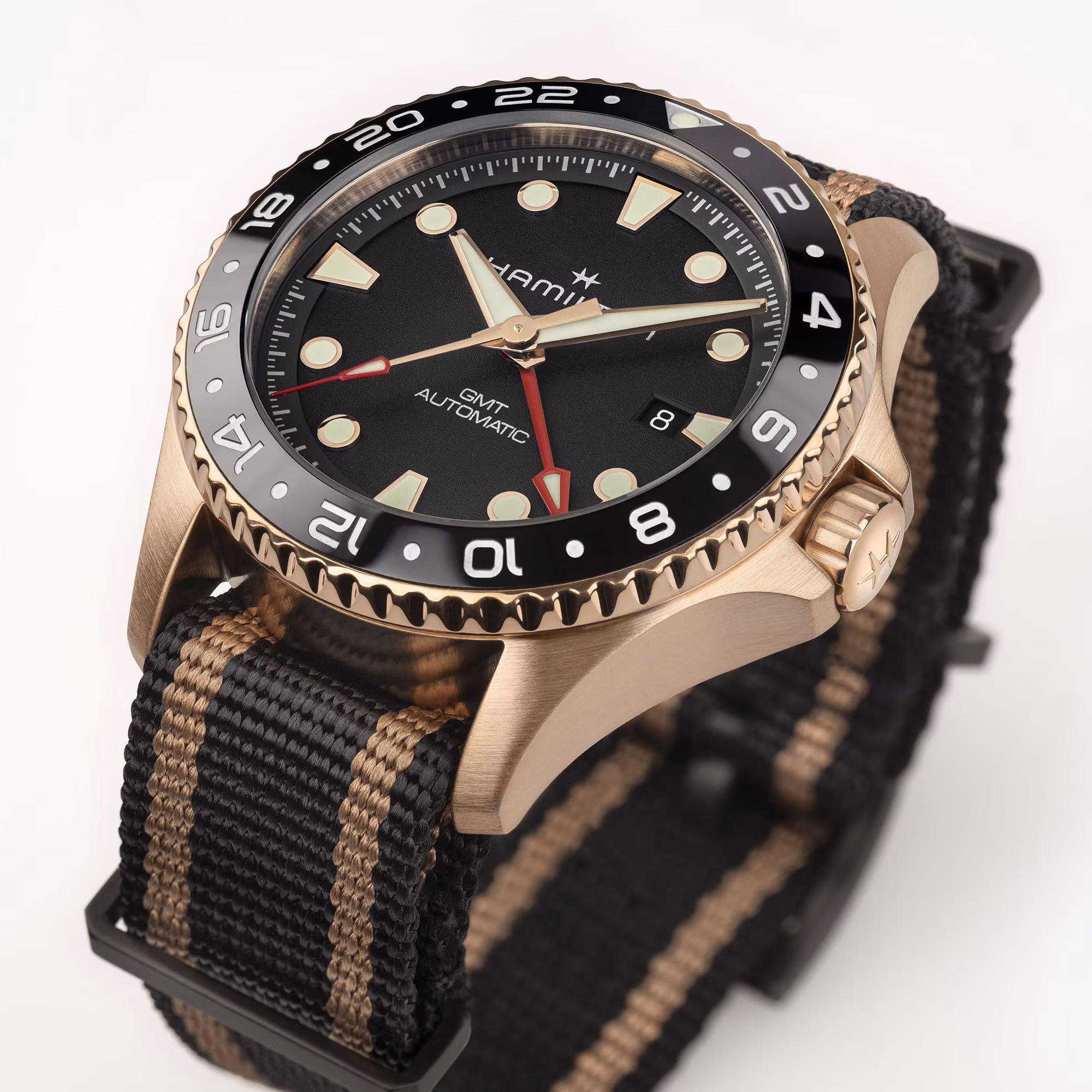 Hamilton KHAKI NAVY SCUBA AUTOMATIC GMT 43MM BRONZE men's watch H82565930