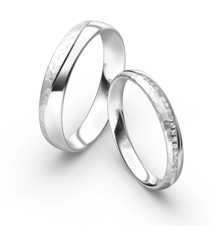 First Individual Love 3D White – Two pair of wedding rings Rauschmayer 72-03045 / 73-03045