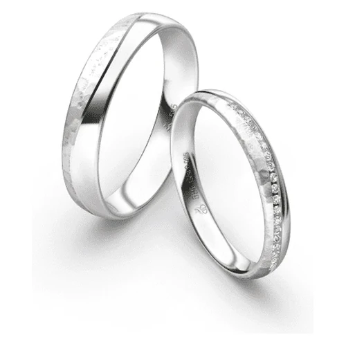 First Individual Love 3D White – Two pair of wedding rings Rauschmayer 72-03045 / 73-03045