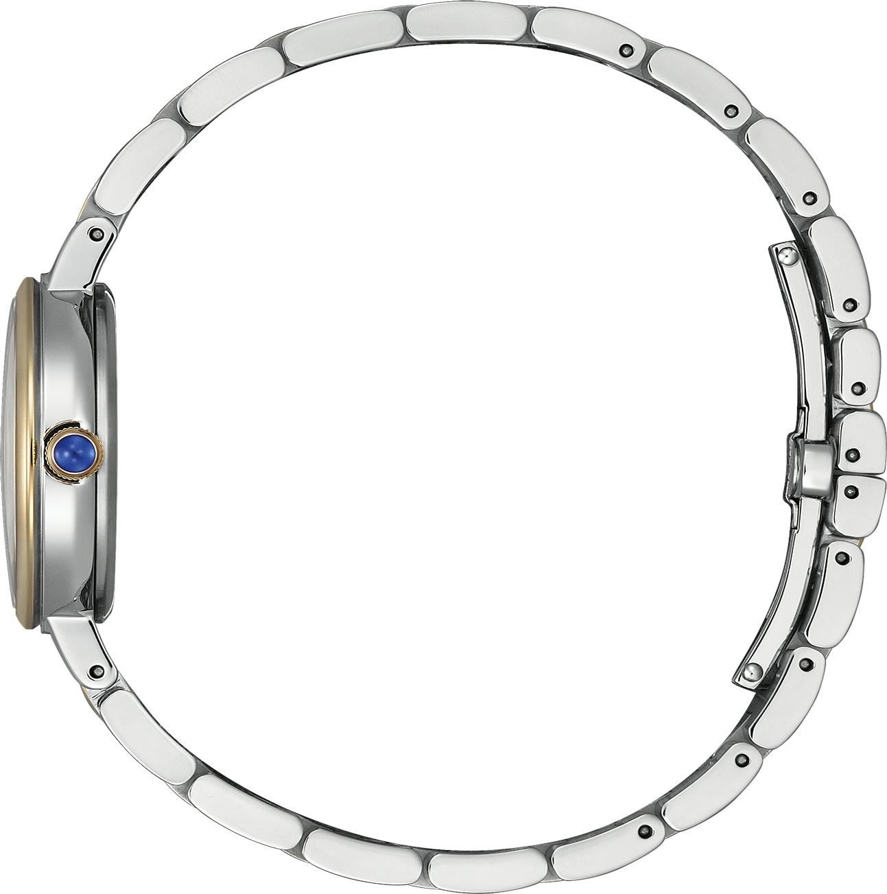 Citizen Analog Quartz, Eco-Drive, stainless steel band, 27.7 mm case diameter, mother-of-pearl ladies' watch EM0996-84Y