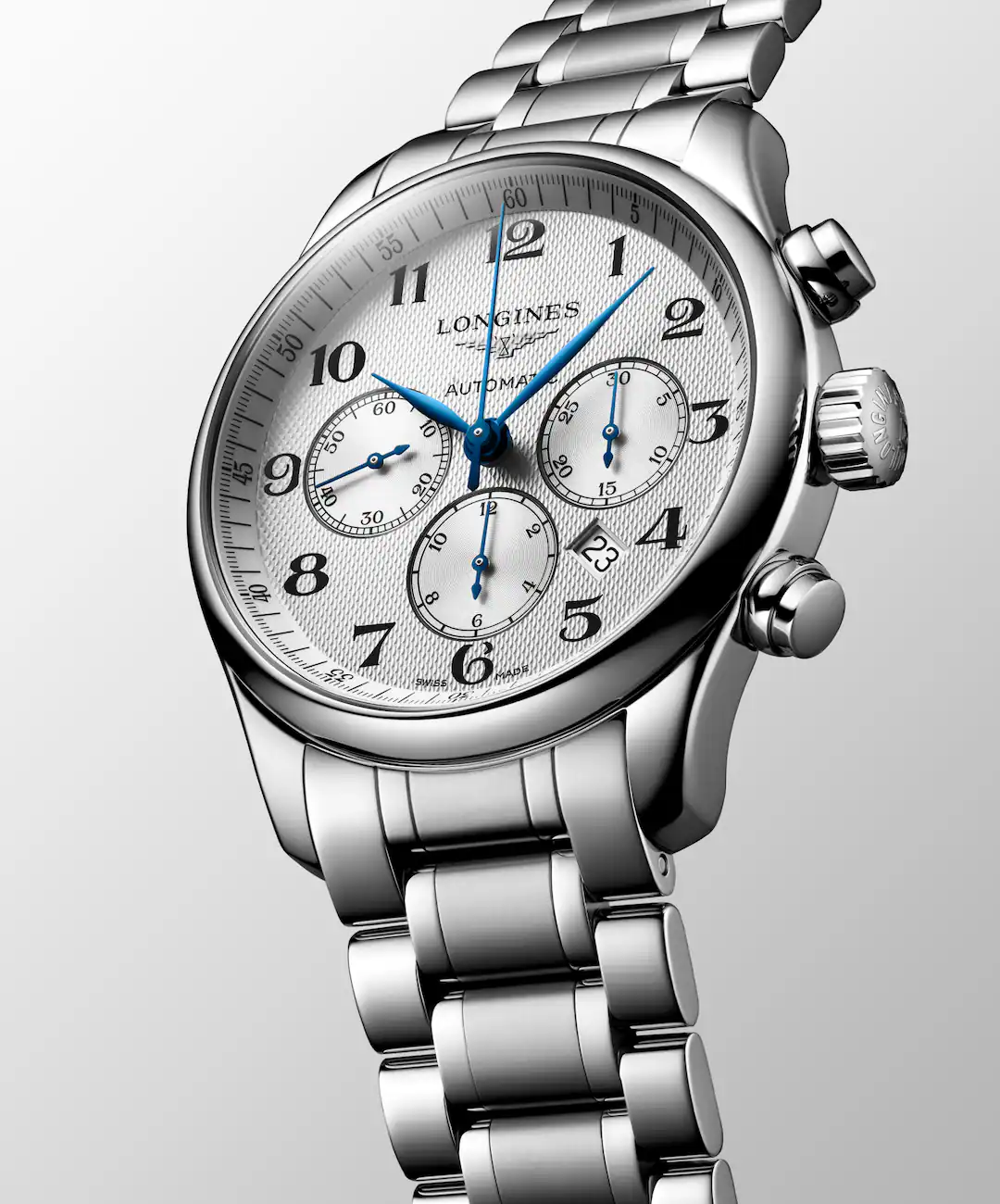 Longines Master Collection Chronograph Silver Leather Strap Men's Watch L2.859.4.78.6