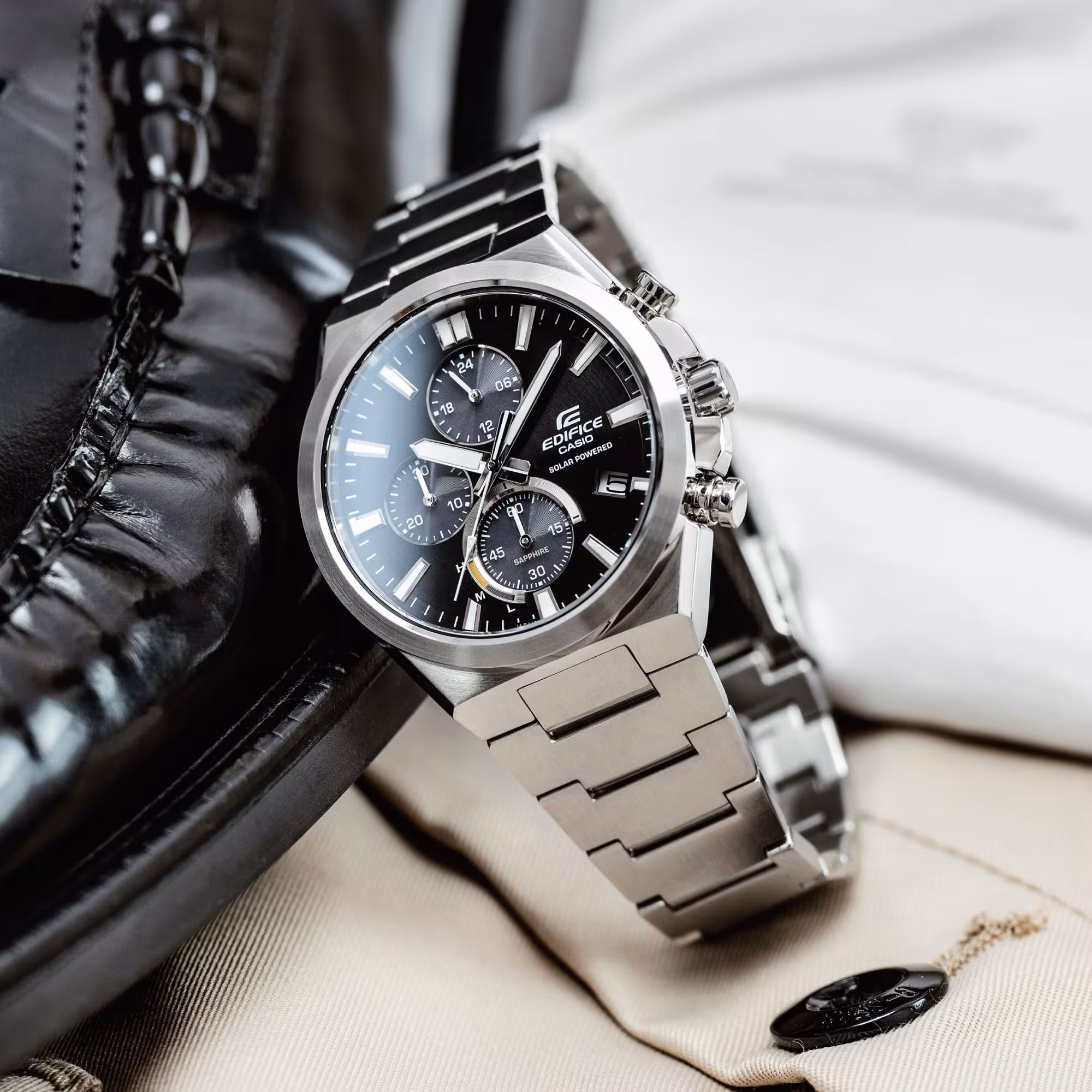 Casio Edifice Solarbetriebener Chronograph Herrenuhr EFS-S630D-1AVUEF
