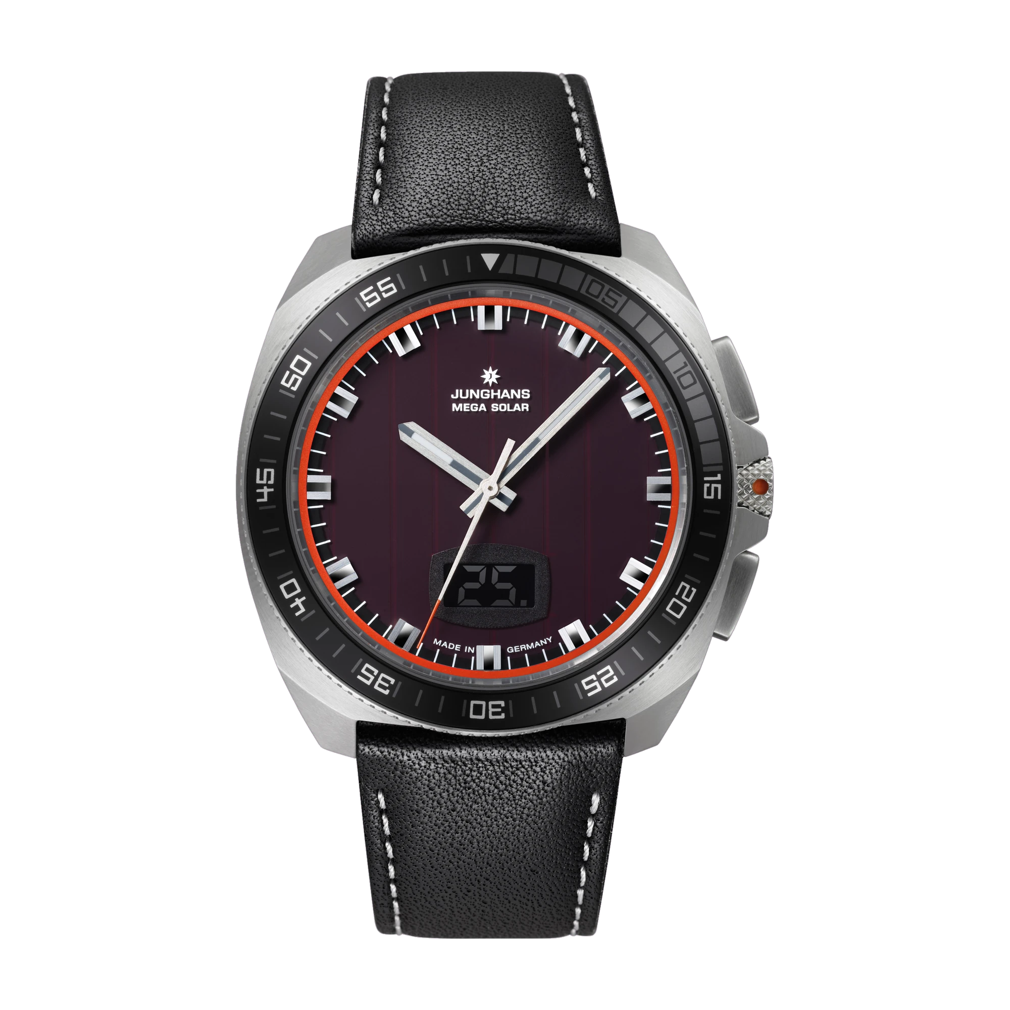 Junghans 1972 Mega Solar, 43mm, multi-frequency radio-controlled solar movement, sapphire crystal men's watch 56/4610.00