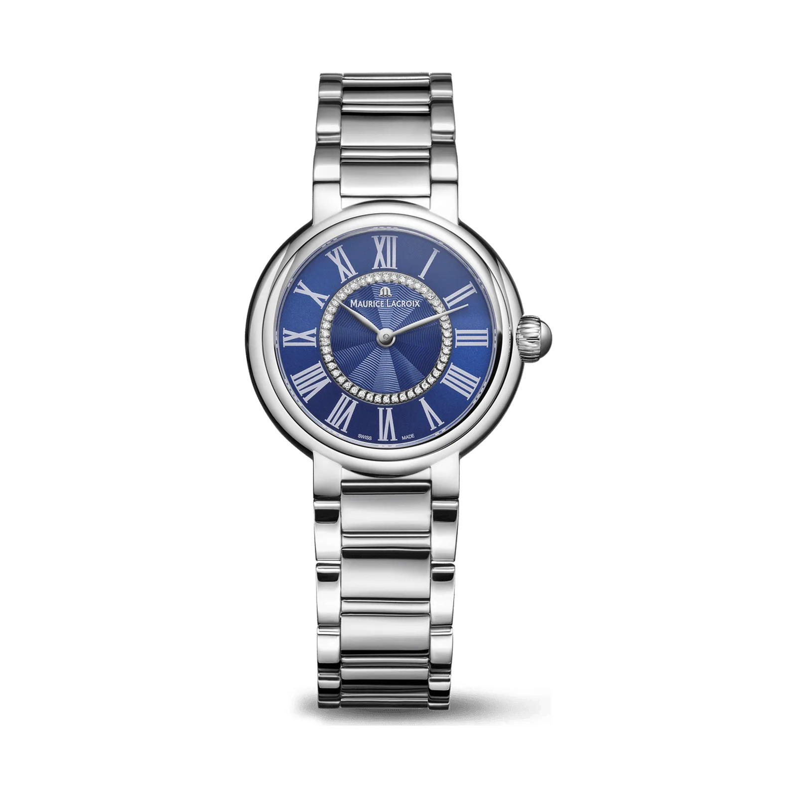 Maurice Lacroix Fiaba Round 33 mm Quartz leather strap Women's Watch FA1306-SS002-410-1