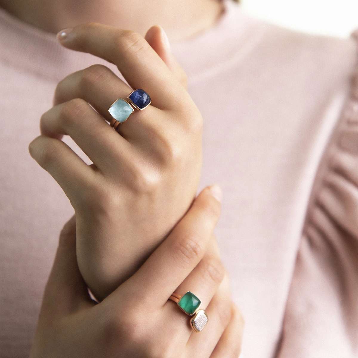 One More Pantelleria ring quartz on amazonite 051576Y2
