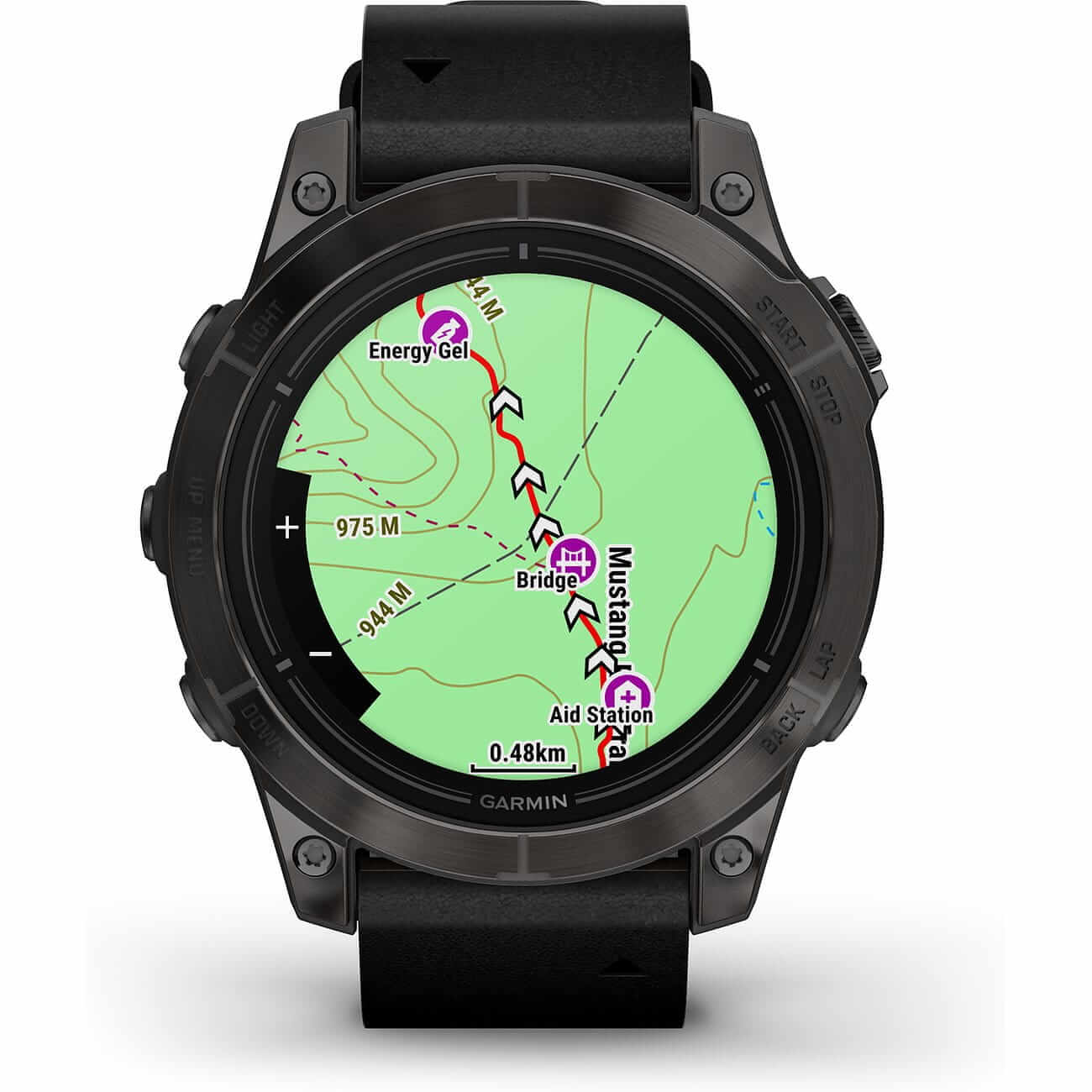 Garmin Epix™ Pro Gen 2 Sapphire Titan with leather strap and silicone strap 010-02803-30