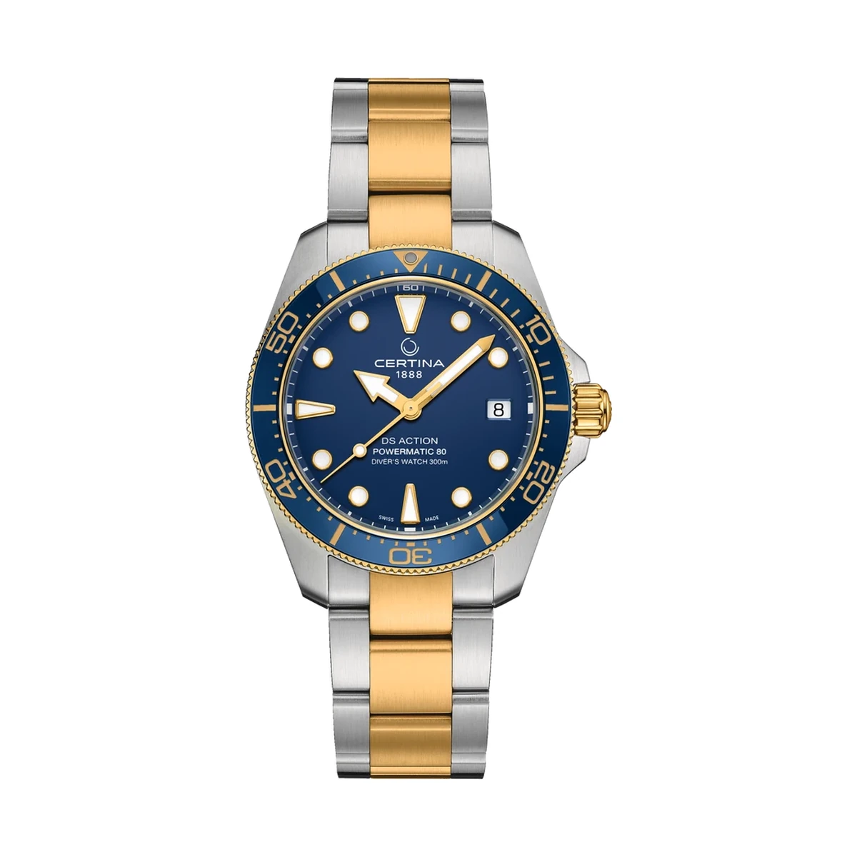 Certina DS Action Diver 38mm Bicolor Powermatic 80 Men's Watch C048.807.22.041.00