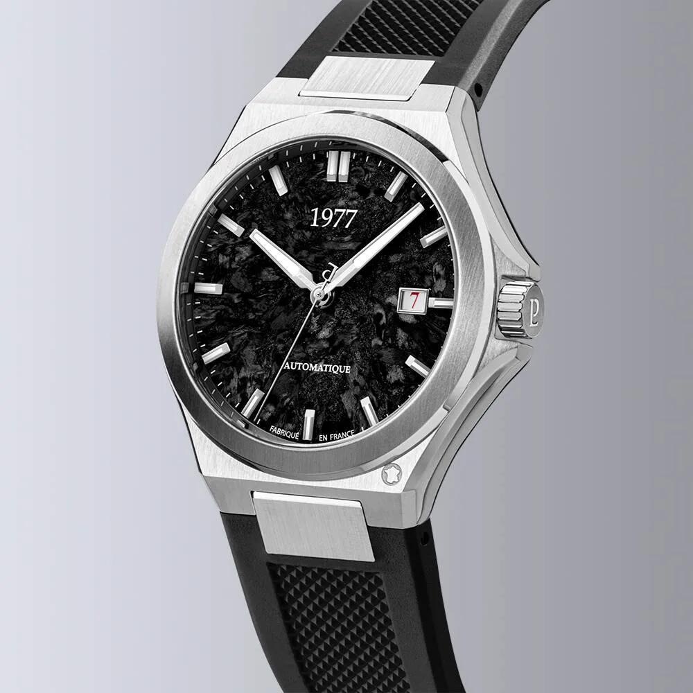 1977 Arsène Carbone Forgé Limited Edition Automatic 41 mm FKM rubber strap Men's Watch 1977P21133
