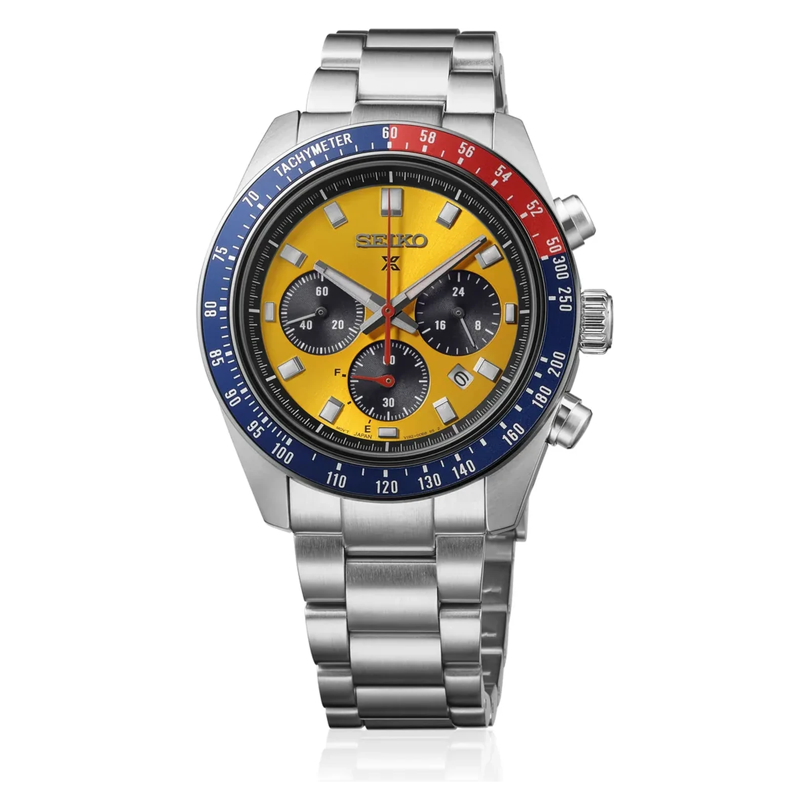 Seiko Prospex Speedtimer Solar Chronograph Speed Yellow Mens Watch HBJ004P1