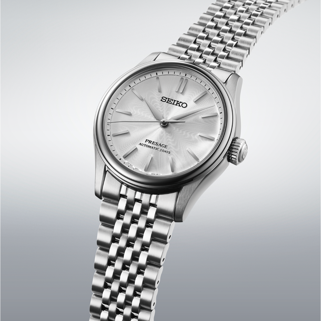 Seiko Presage Automatic 3-Hand Watch, 72-Hour Power Reserve, Stainless Steel, White Men's Watch HCC001J1