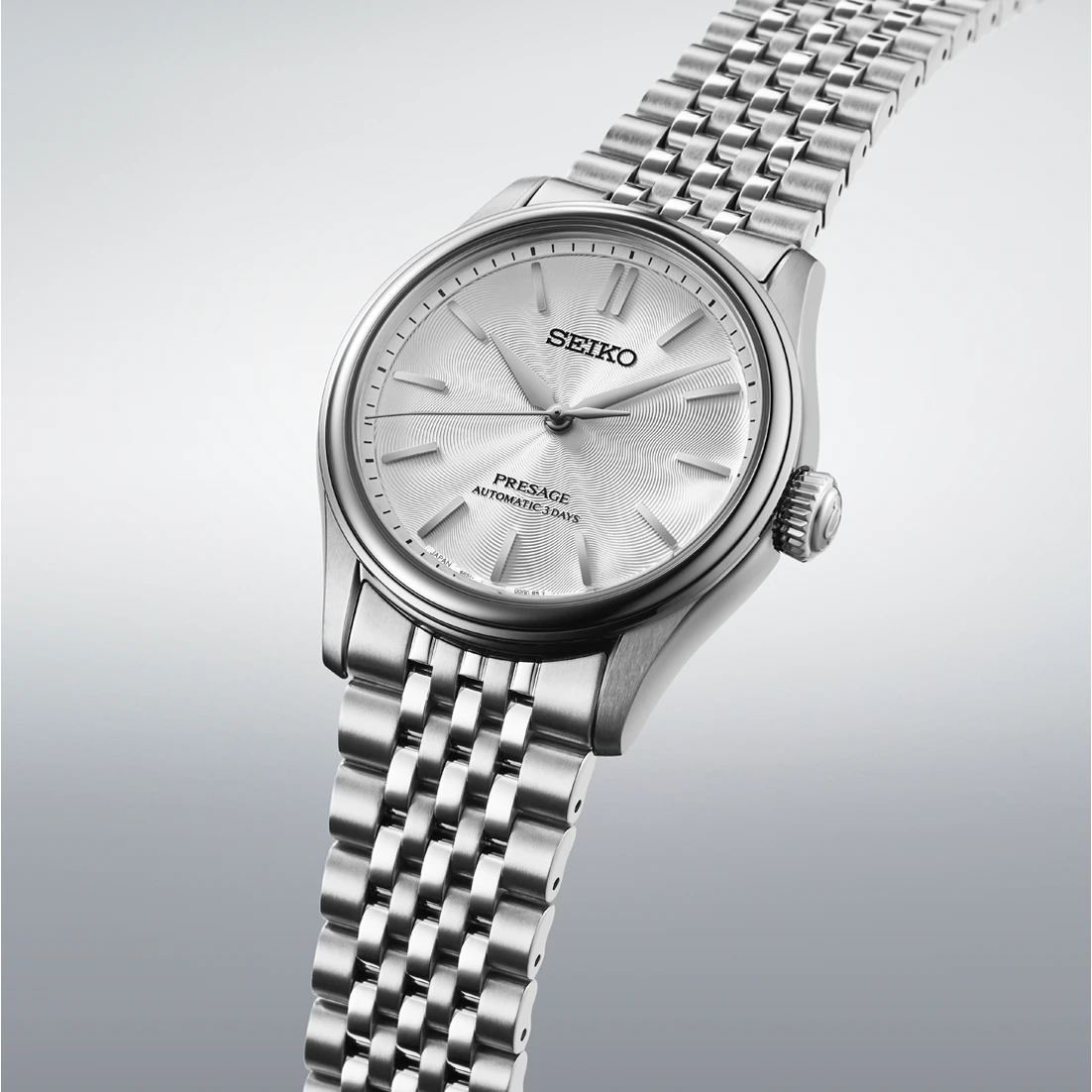 Seiko Presage Automatic 3-Hand Watch, 72-Hour Power Reserve, Stainless Steel, White Men's Watch HCC001J1
