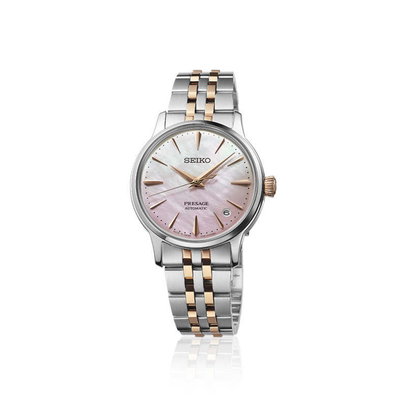Seiko Presage Cocktail Time Automatic, Limited Edition, 3 Hands, Pink, Multicolor Women's Watch SRPM06J1