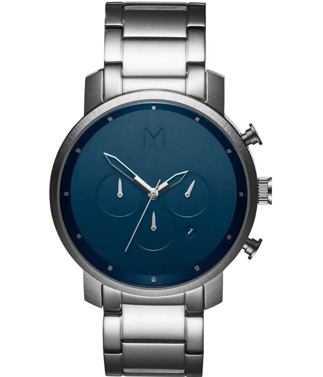 MVMT Men's Watch Chrono Midnight Silver MC01-SBLU Movement