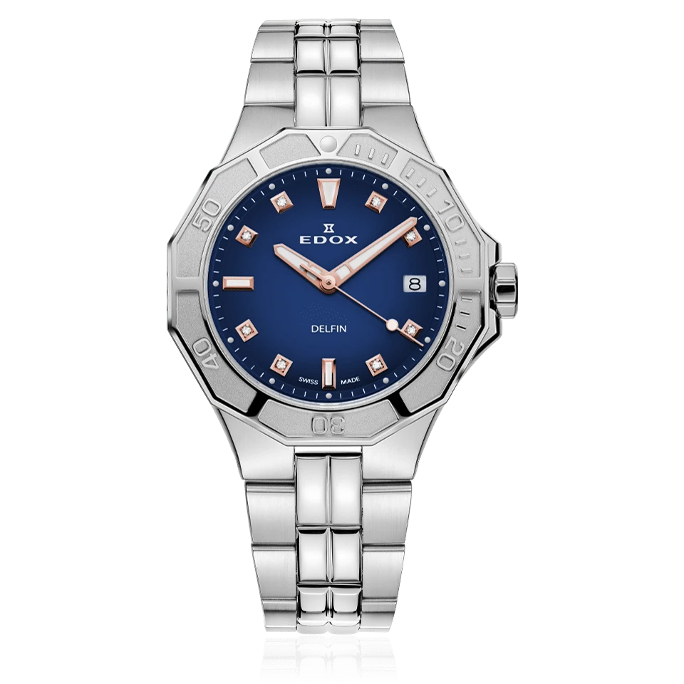 Edox Delfin Diver Date Lady Women's Watch 53020 3M BUDDR