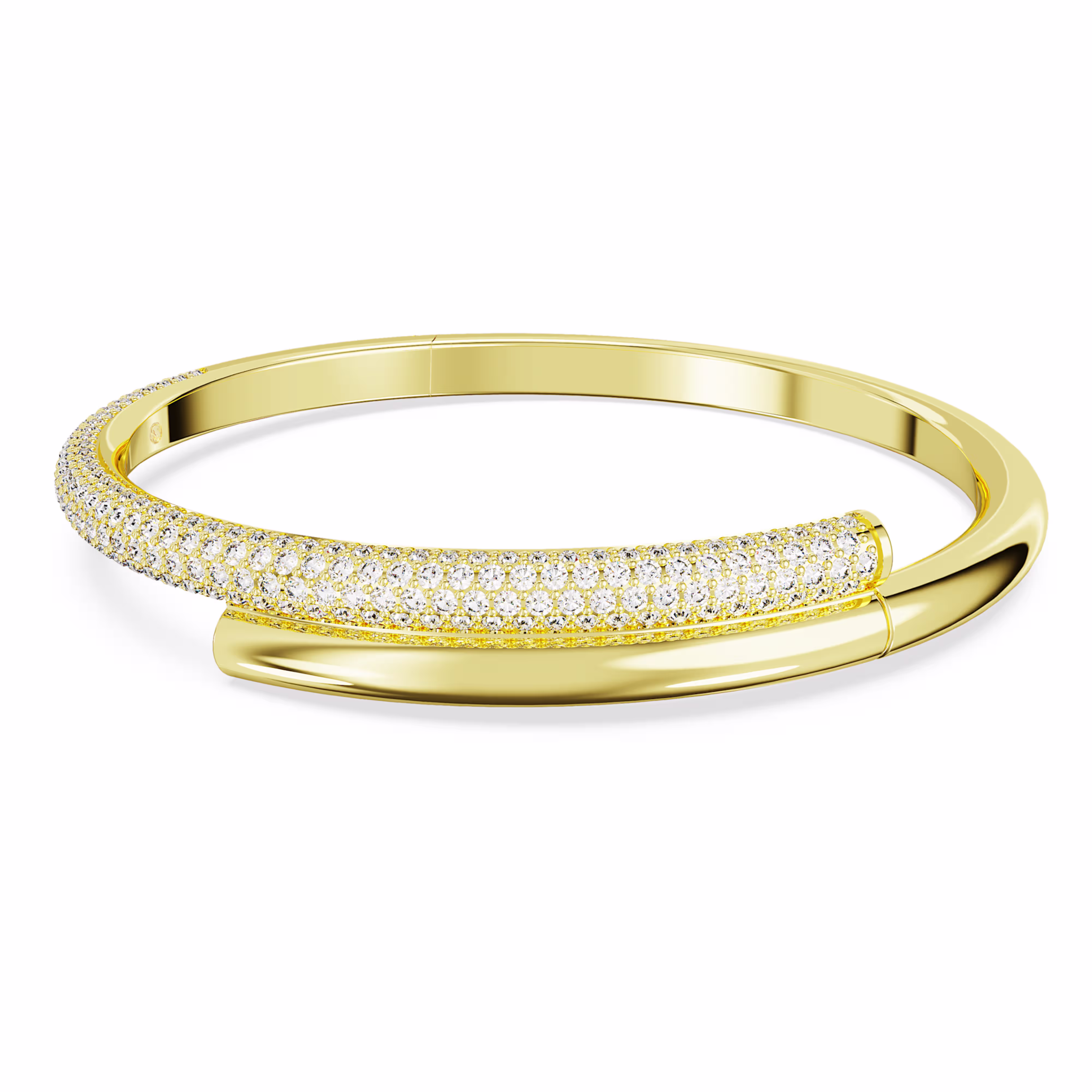 Swarovski Dextera Armreif Magnetischer Verschluss, Weiß, 18k vergoldet
