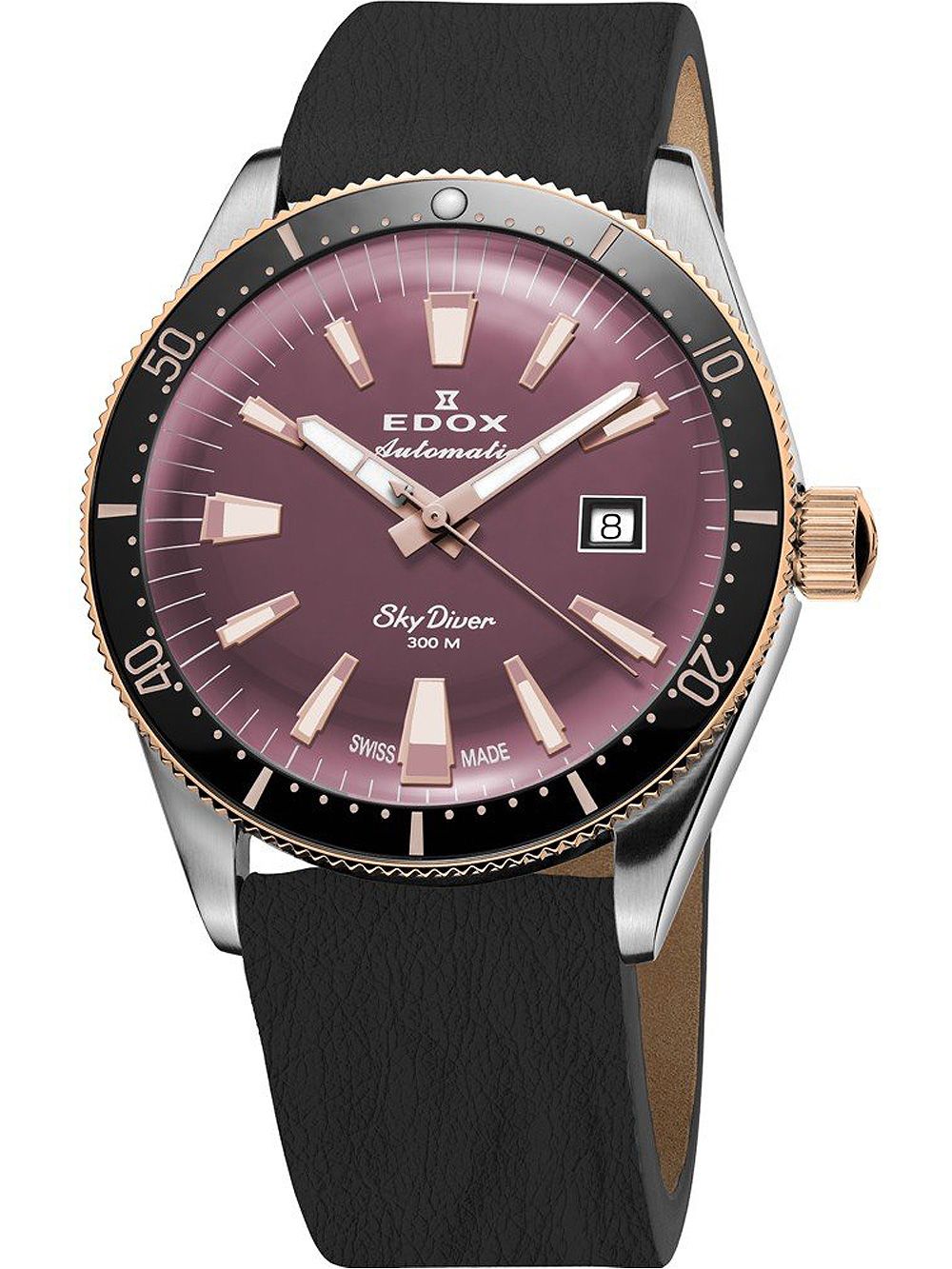 Edox SkyDiver 38 Date Automatic Limited Edition Unisex Watch 80131 357RNRC VIO