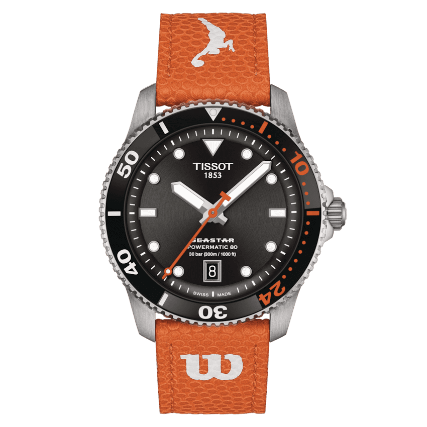 Tissot Seastar Wilson WNBA set with white leather strap T120.807.17.051.00