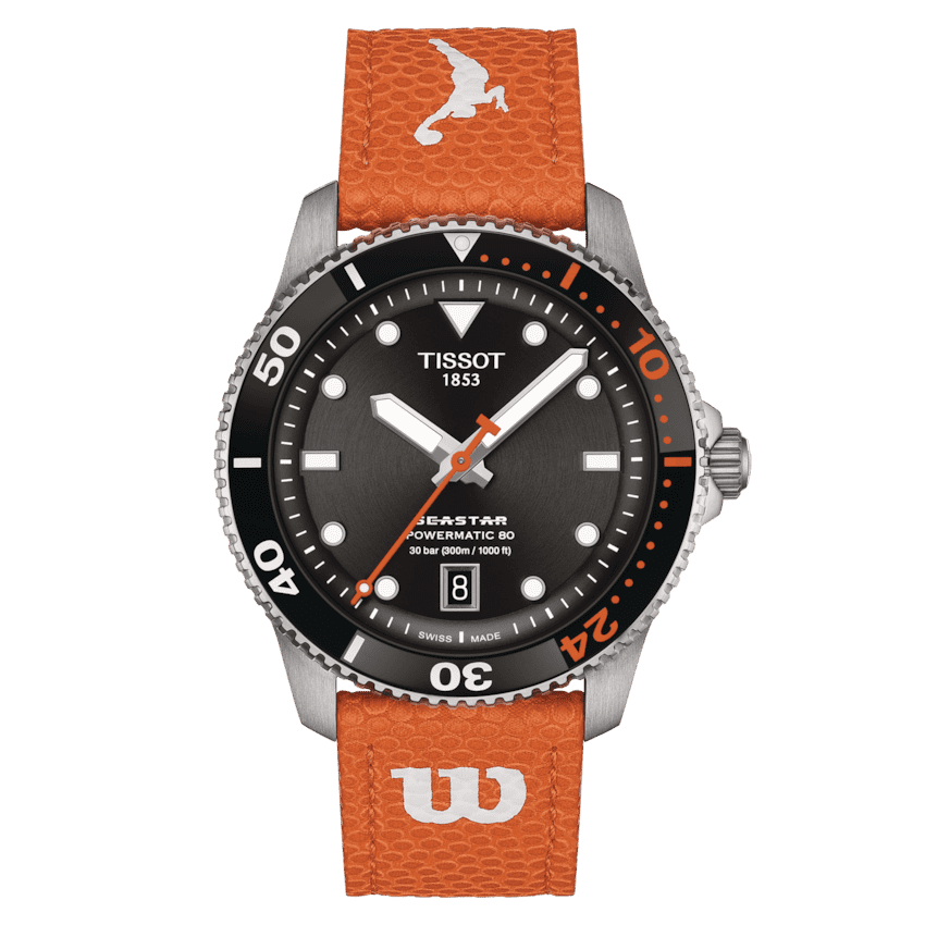 Tissot Seastar Wilson WNBA set with white leather strap Men's Watch T120.807.17.051.00