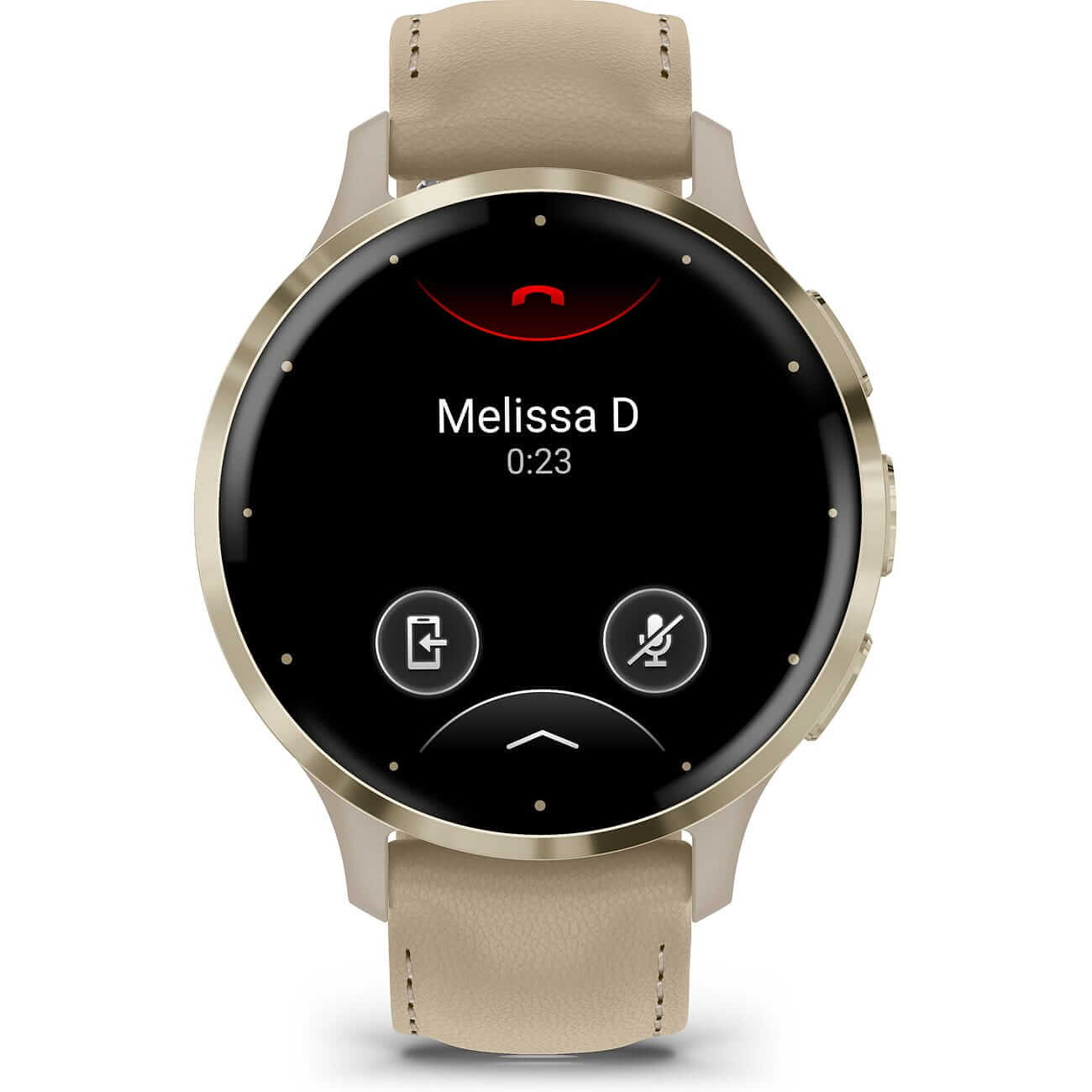 Garmin Venu 3S French Gray/Soft Gold with leather strap and silicone strap 010-02785-55