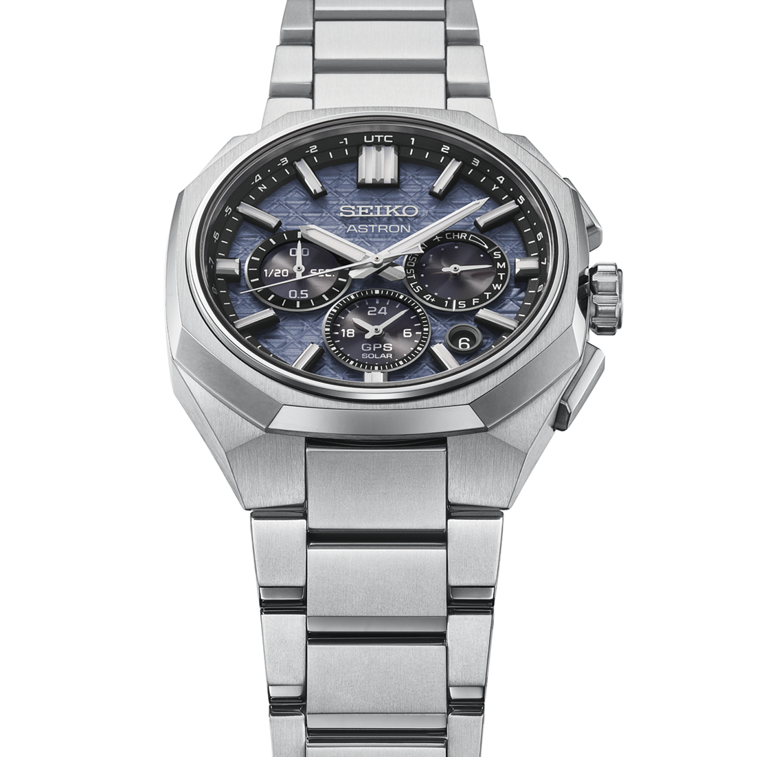 Seiko Astron GPS Solar, titanium case, blue, runs for about 6 months, men's watch HAB001J1