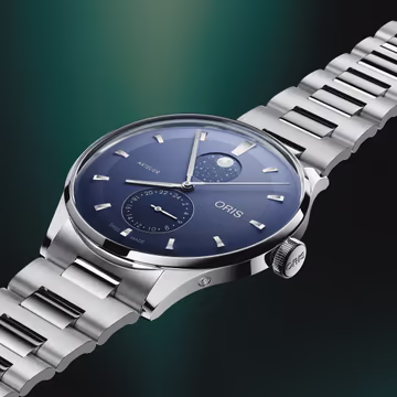 Oris Artelier Complication, 39.50 mm, stainless steel, blue men's watch 01 782 7811 4055-07 8 20 20