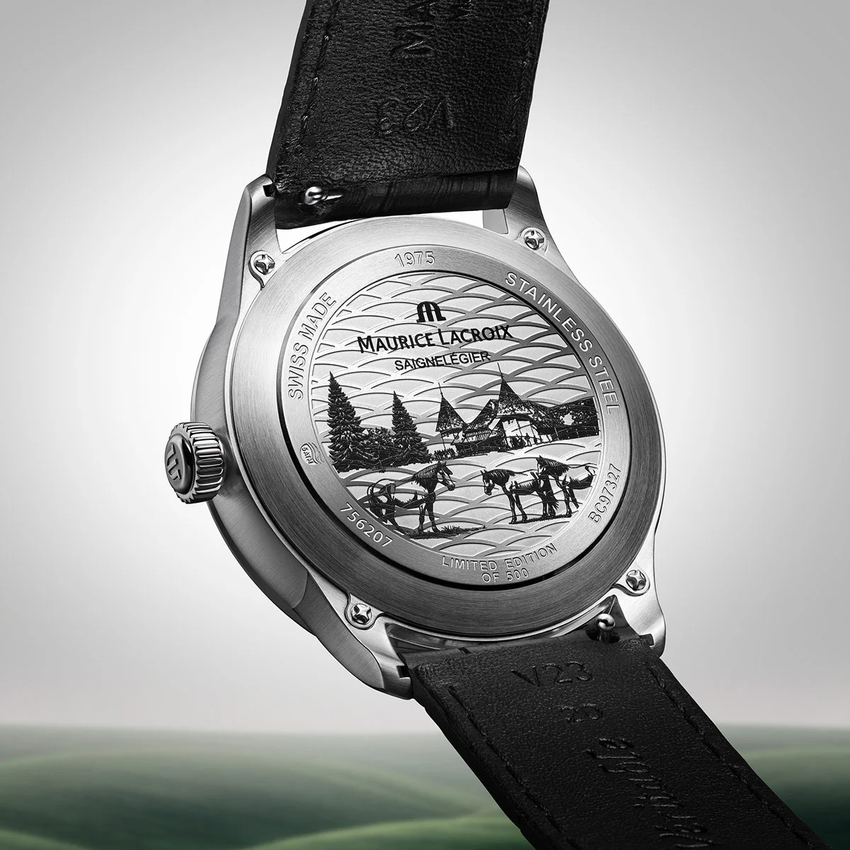 Maurice Lacroix 1975 Automatic 36mm, 38-hour power reserve, leather strap men's watch 756207-SS001-330-2