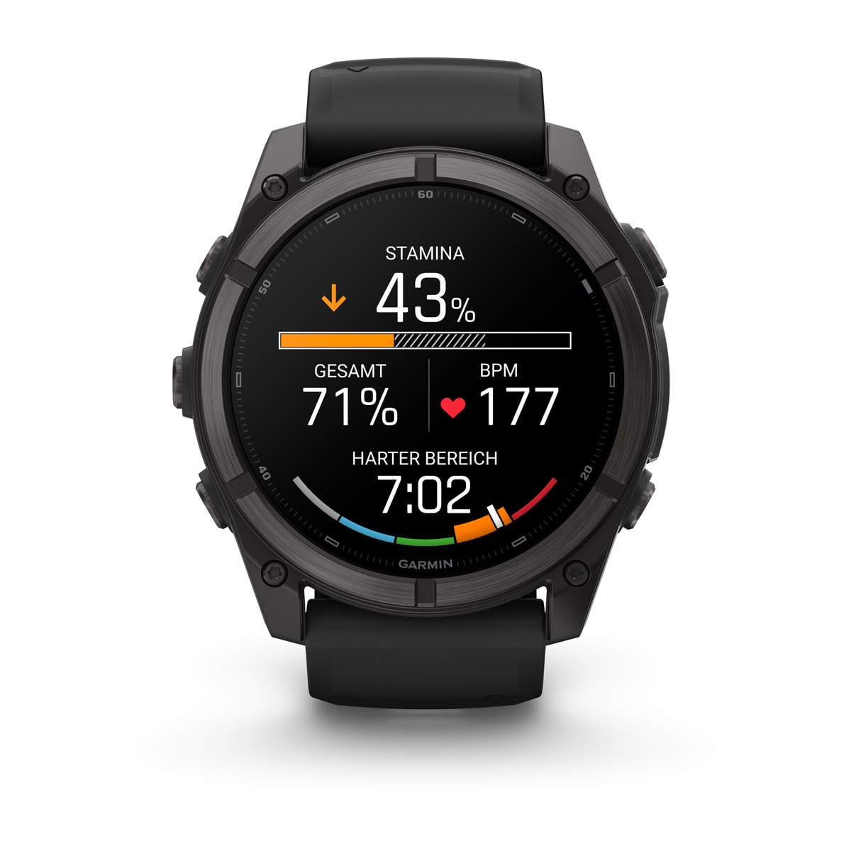 Garmin fēnix® 9 - 51 mm AMOLED Sapphire Black/Carbon Gray DLC Titanium with Black Silicone Band 010-04763-11