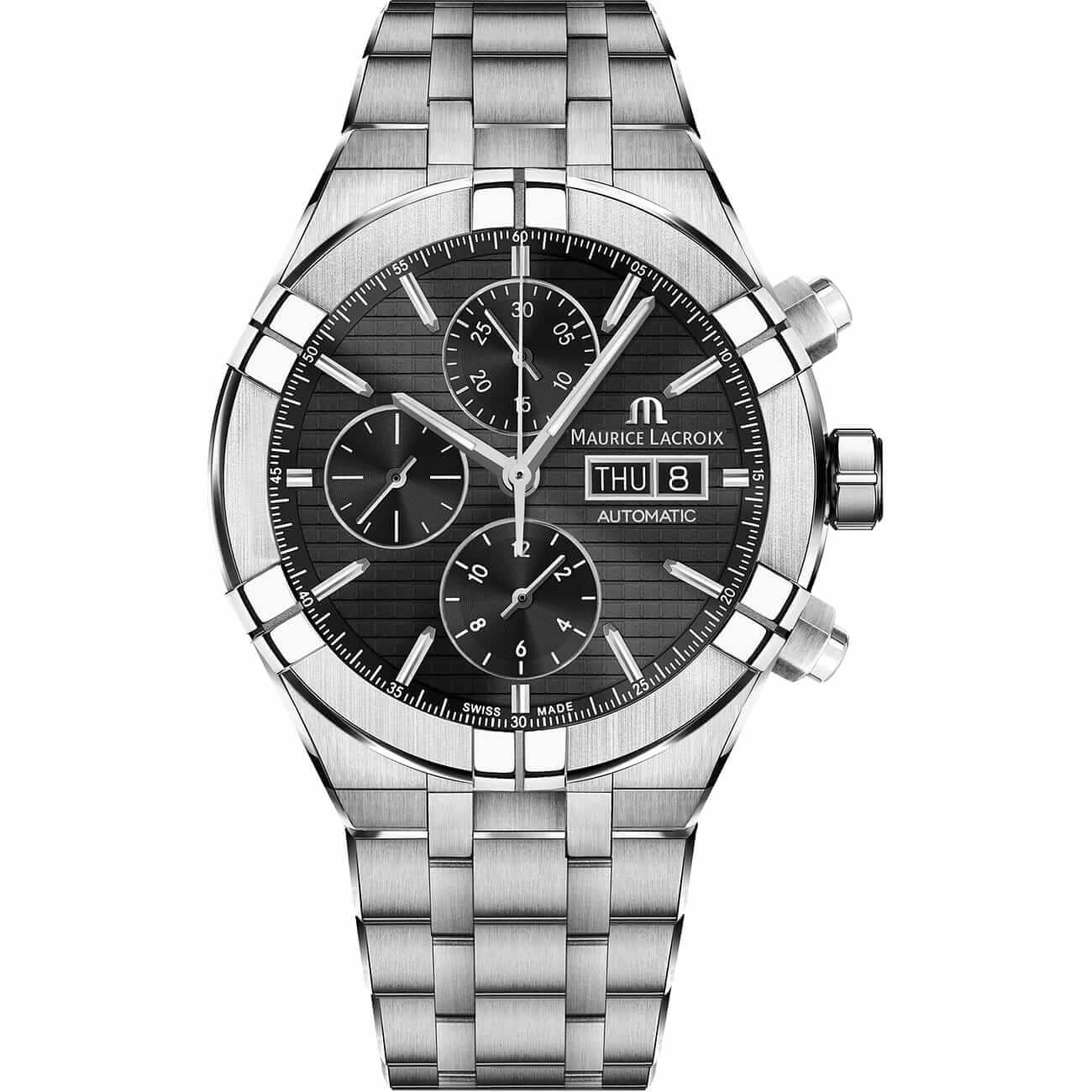 Maurice Lacroix Aikon Strap-Promotion Chronograph Day Date Men's Watch AI6038-SS00F-330-A