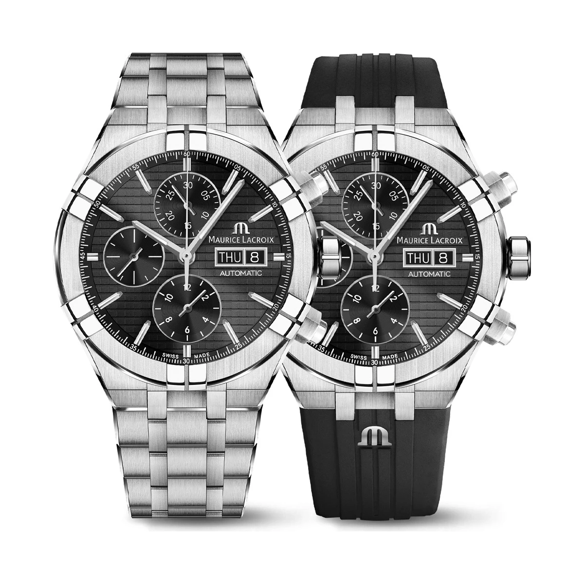 Maurice Lacroix Aikon Strap-Promotion Chronograph Day Date Men's Watch AI6038-SS00F-330-A