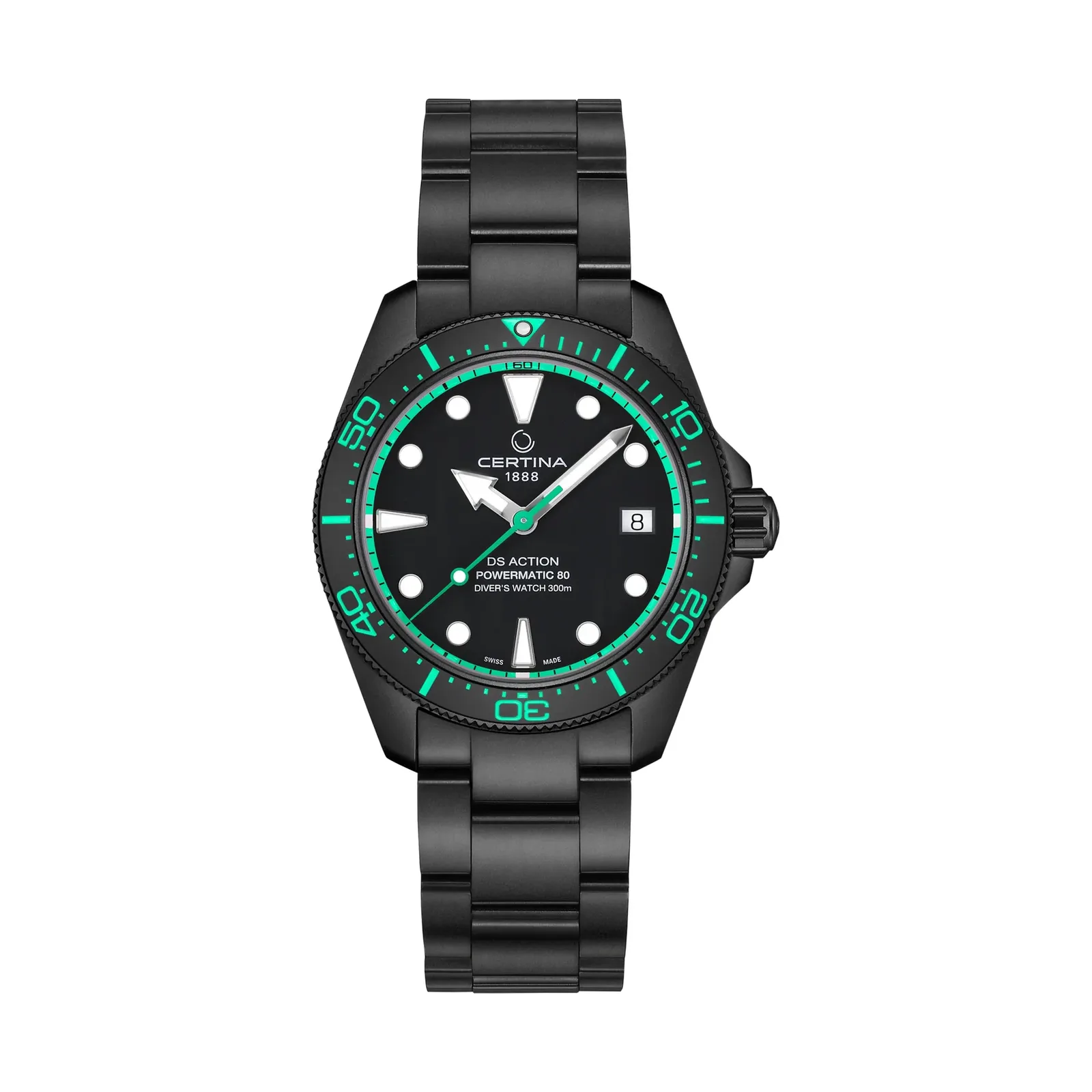 Certina DS Action Diver 38 mm Automatic Green Men's Watch C048.807.33.051.01