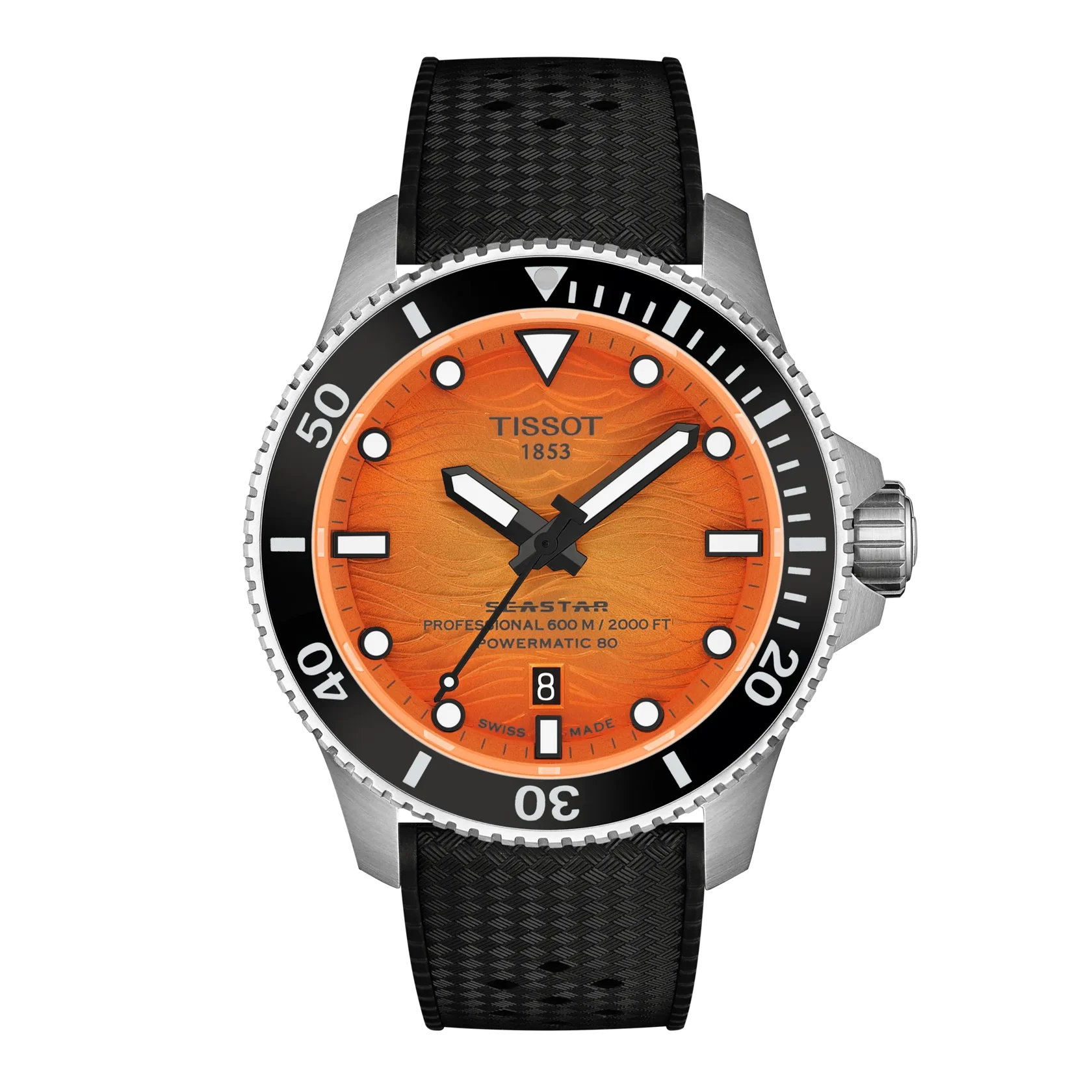 Tissot Seastar 2000 Automatic 44mm, Orange, 80-hour power reserve Men's watch T120.907.17.281.00