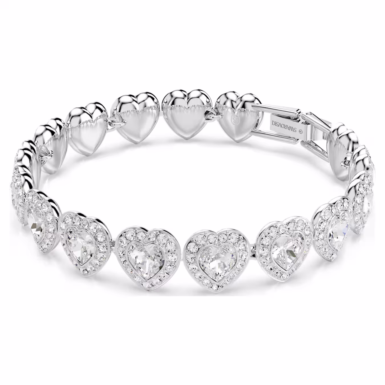 Swarovski Ariana Grande x Swarovski Armband Verschiedene Schliffe, Herz, Weiß, Rhodiniert