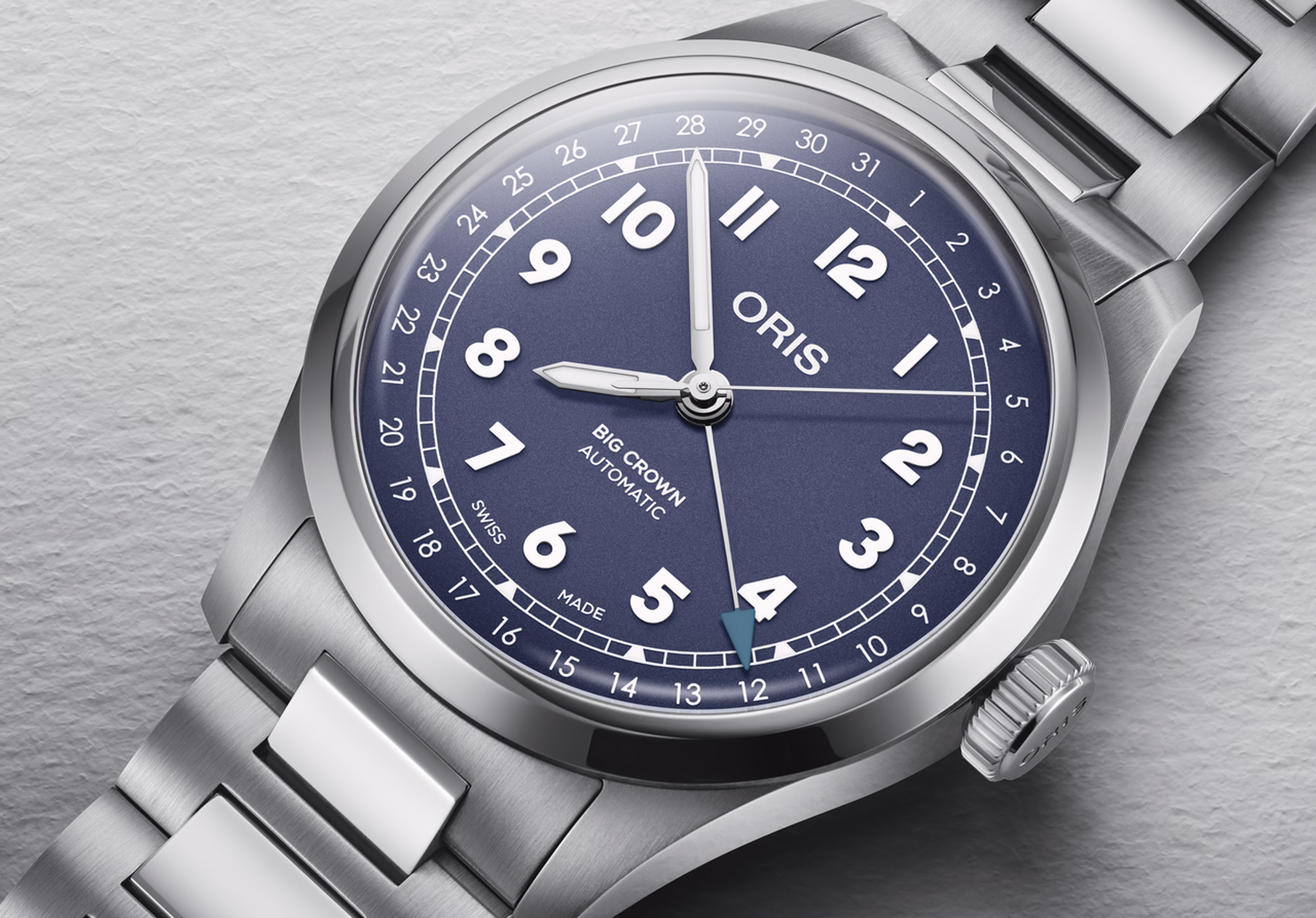 Oris Big Crown Pointer Date, 40mm, stainless steel, 41-hour power reserve, blue men's watch 01 754 7798 4068-07 8 20 06
