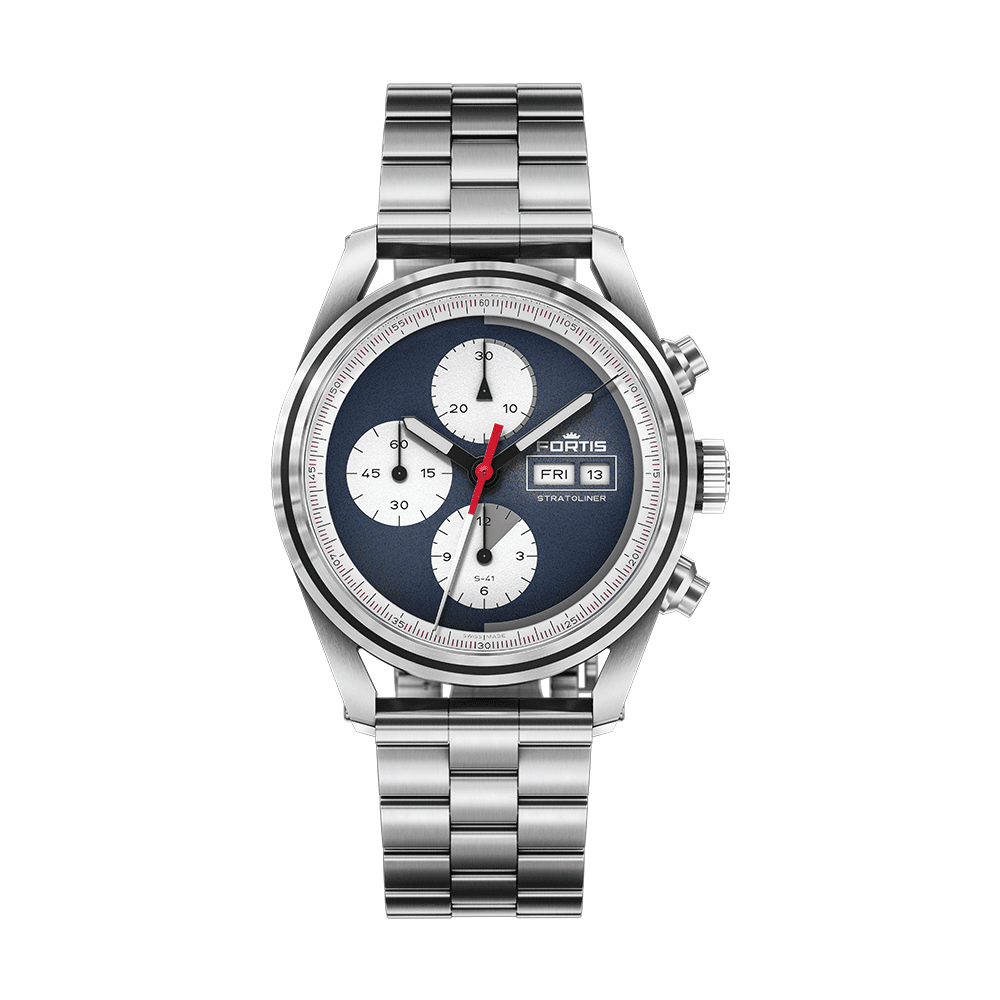 Fortis Stratoliner S-41 Blue Japan Men's Watch F2340010