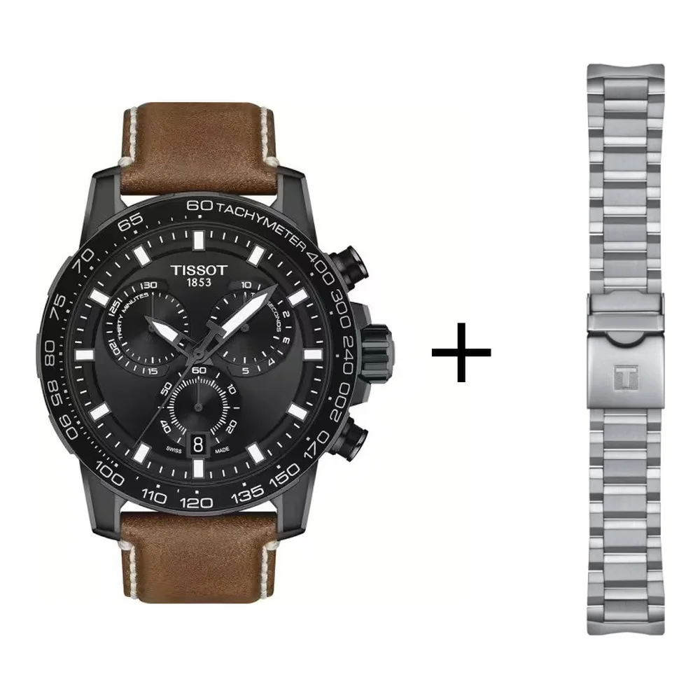 Tissot SUPERSPORT CHRONO men's watch T125.617.36.051.01 set with steel bracelet
