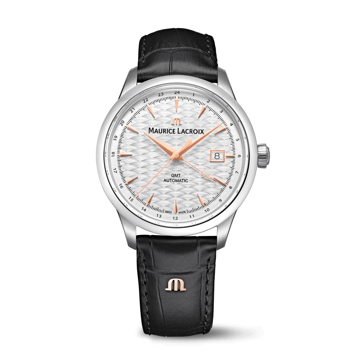 Maurice Lacroix 1975 AUTOMATIC VAGUES DU JURA GMT men's watch 756048-SS001-131-2