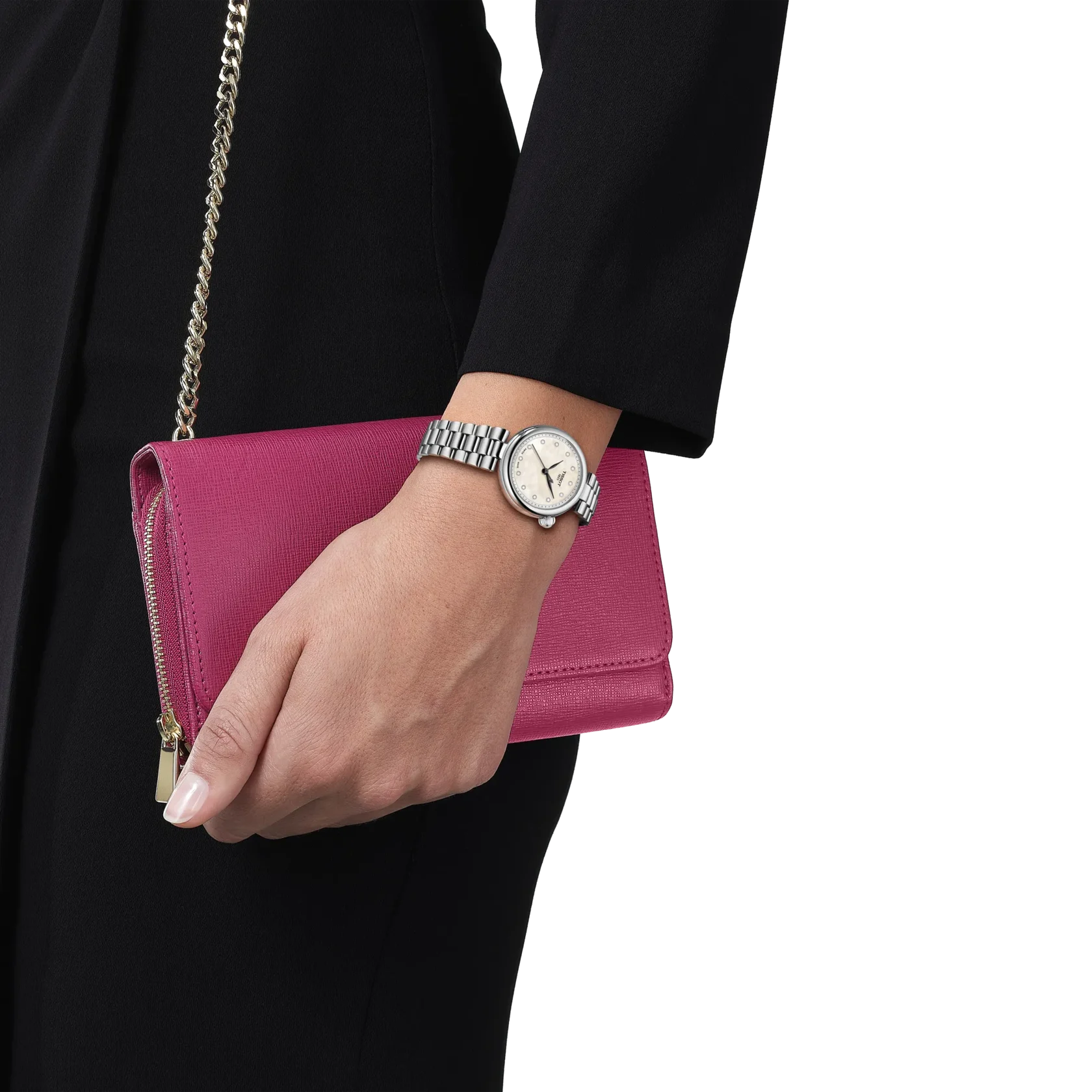 Tissot Desir 28mm, 12 diamonds, mother-of-pearl dial, Swiss quartz movement ladies' watch T152.010.11.116.00