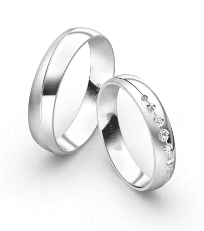 First Individual Love 3D White – Two pair of wedding rings Rauschmayer 73-04045 / 72-04045