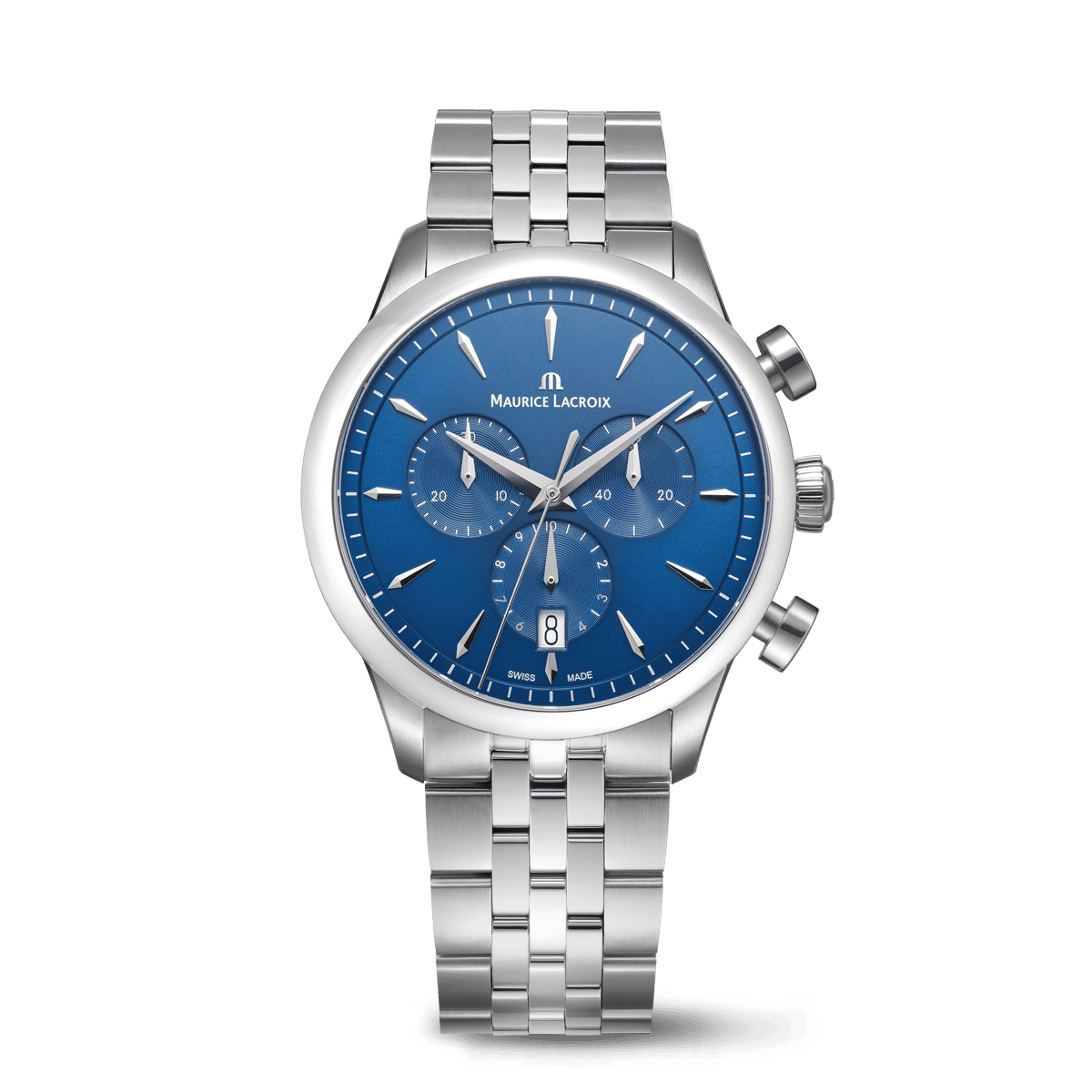 Maurice Lacroix 1975 Quartz Chronograph Blue 40MM Men's Watch 751038-SS002-430-1