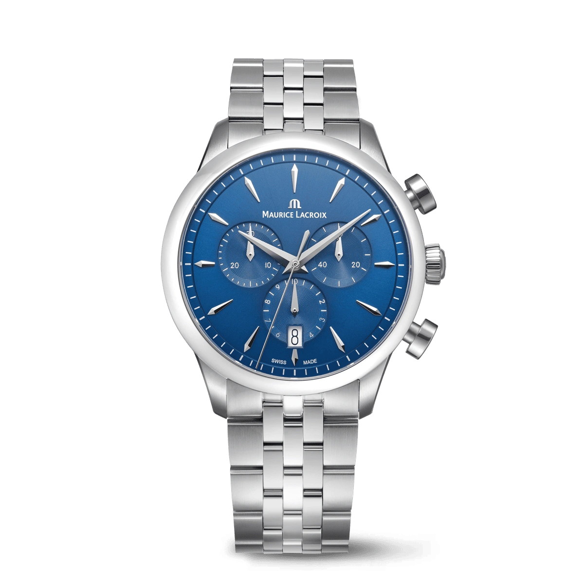 Maurice Lacroix 1975 Quartz Chronograph Blue 40MM Men's Watch 751038-SS002-430-1