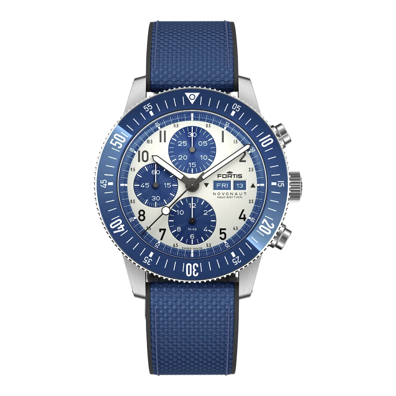 Fortis NOVONAUT N-42 TR Halo Blue Men’s Watch F2040022