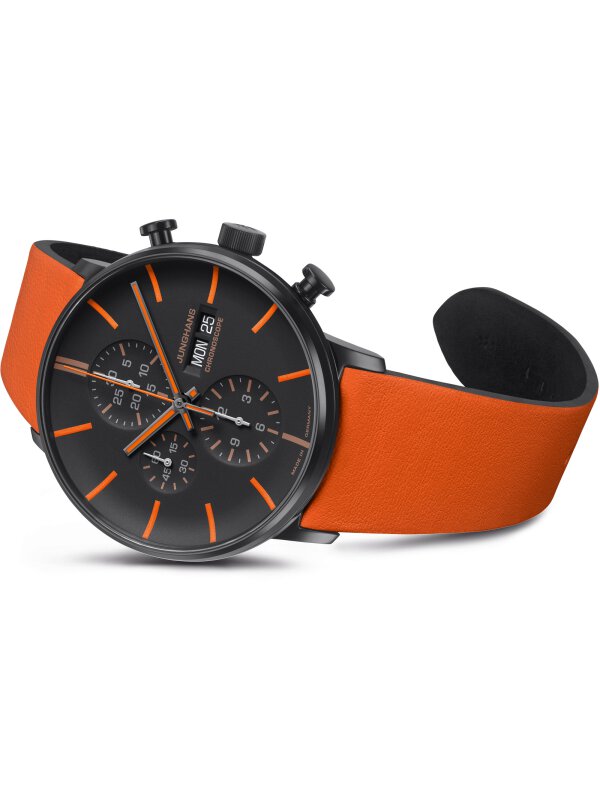 Junghans FORM A Chronoscope 027/4370.00 orange men's watch